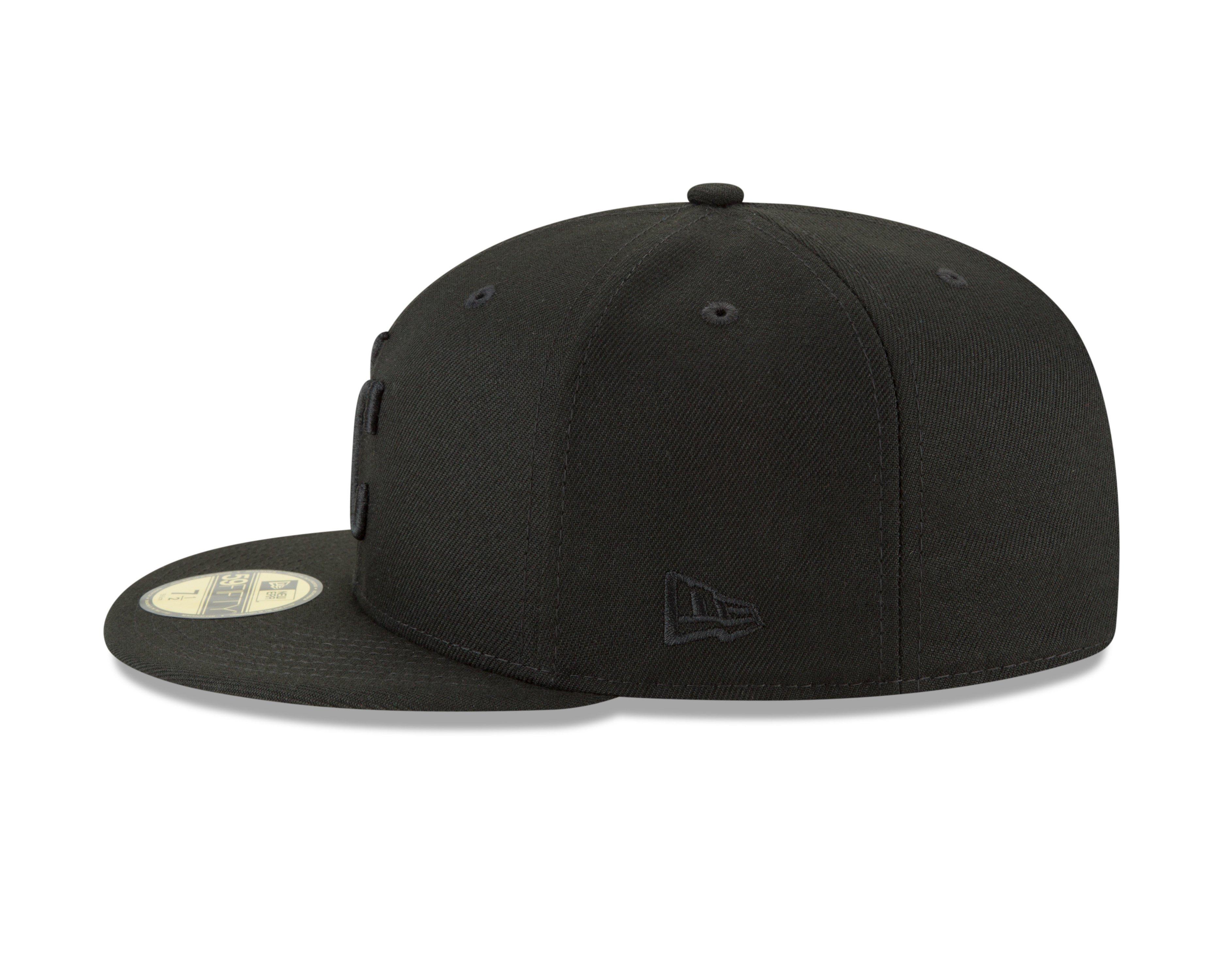 New Era Kansas City Royals 59FIFTY Triple Black Fitted Hat-Black - BLACK Thumbnail View 4