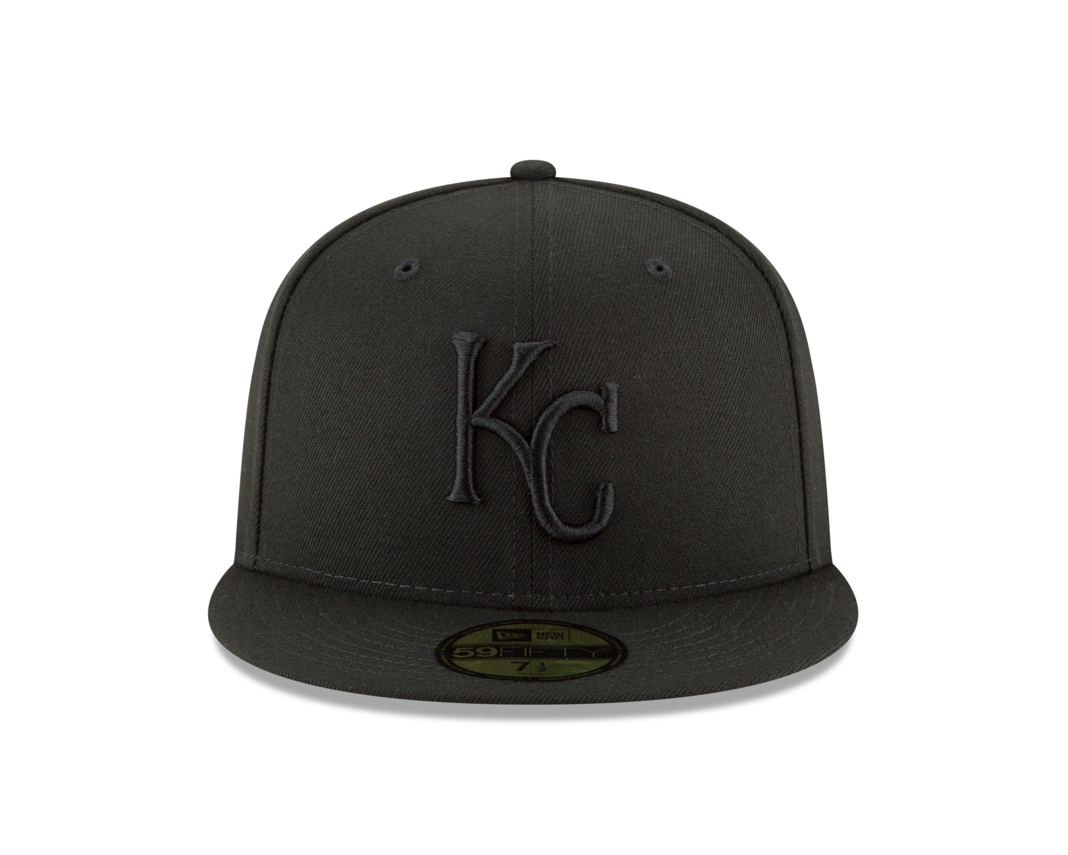 New Era Kansas City Royals 59FIFTY Triple Black Fitted Hat-Black - BLACK Thumbnail View 5