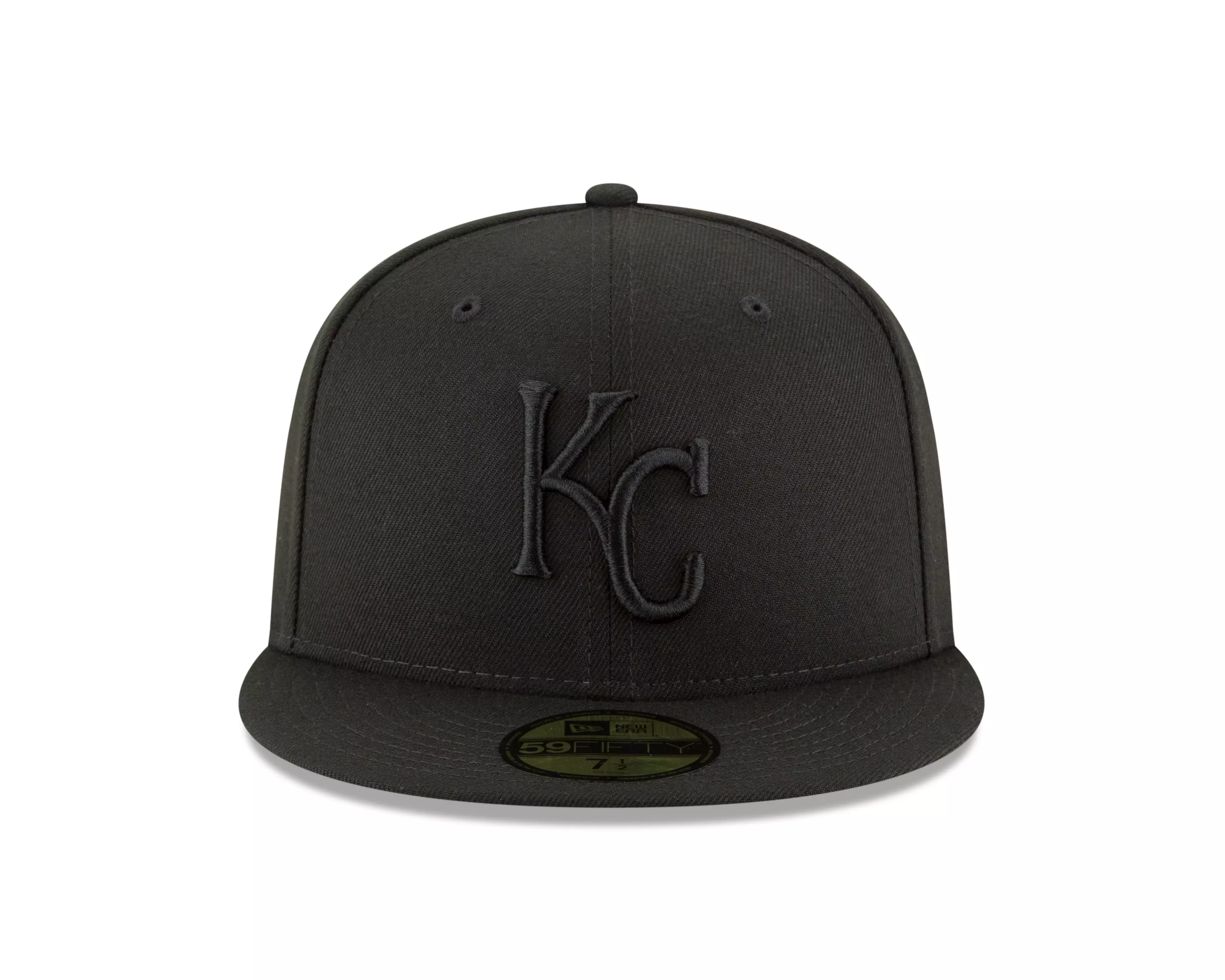 New Era Kansas City Royals 59FIFTY Triple Black Fitted Hat-Black - BLACK