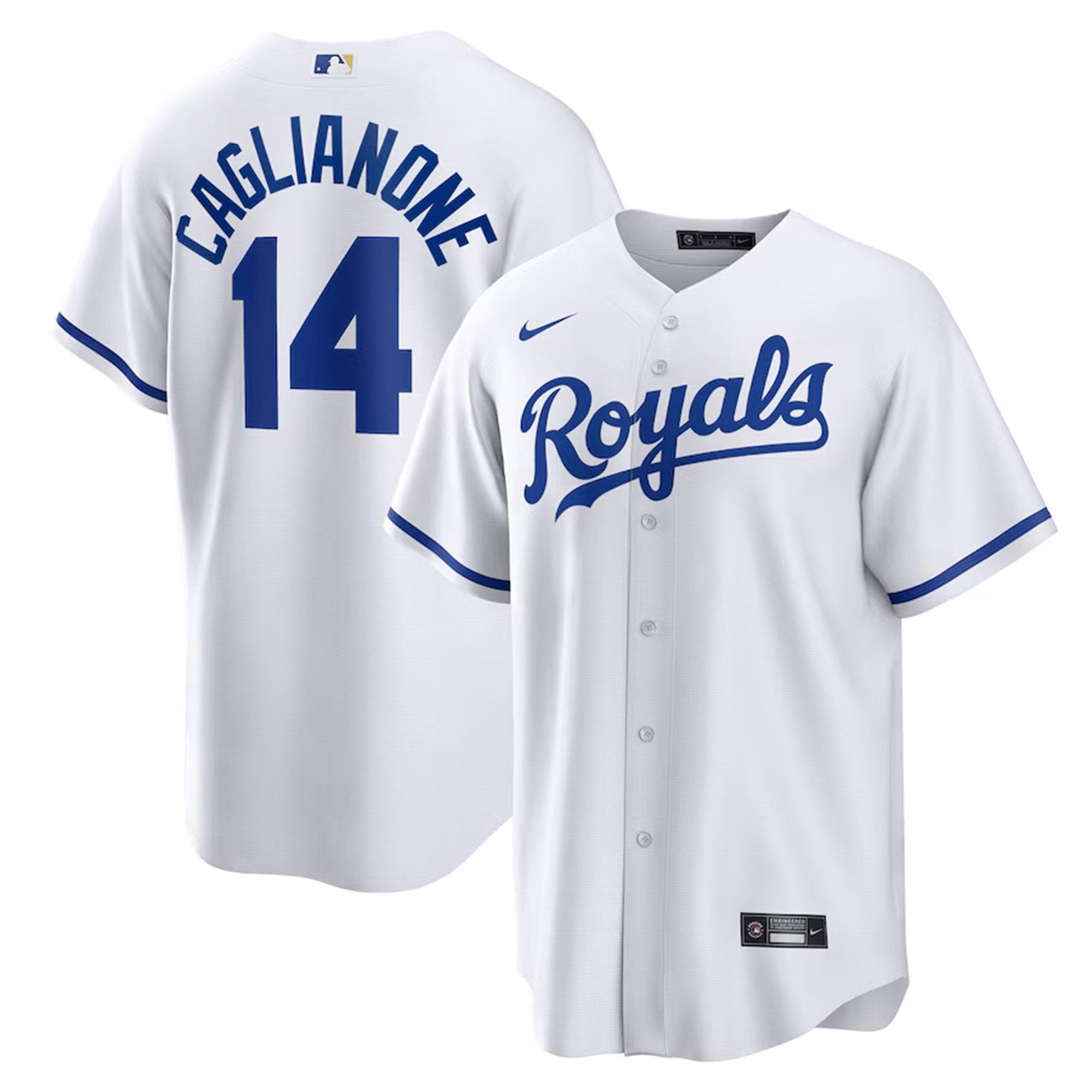 Nike Kansas City Royals Jac Caglianone Home Jersey - White - WHITE Thumbnail View 3