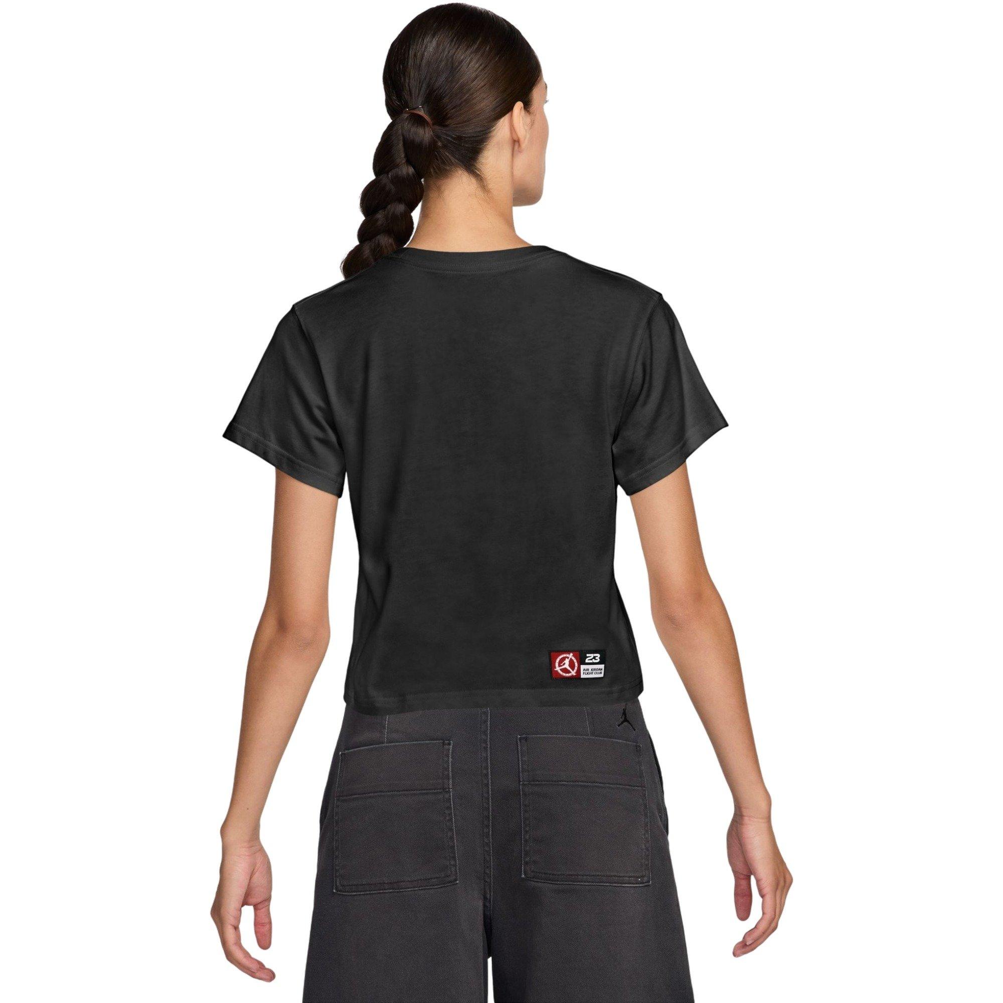 Jordan Women's Flight Club Tee - BLACK/PINK Thumbnail View 2