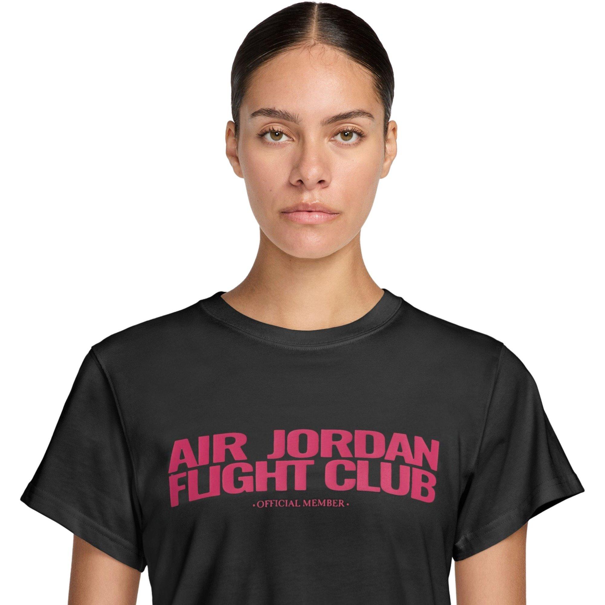 Jordan Women's Flight Club Tee - BLACK/PINK Thumbnail View 3