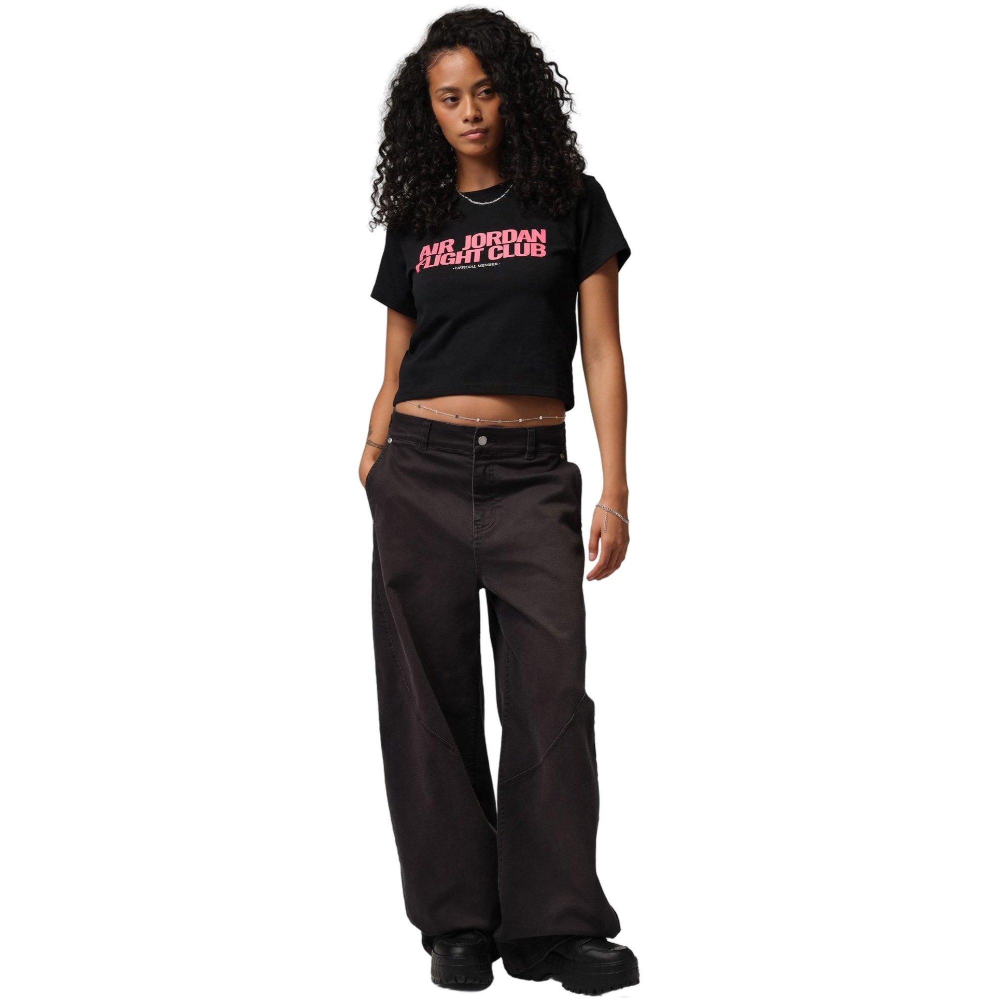 Jordan Women's Flight Club Tee - BLACK/PINK Thumbnail View 5