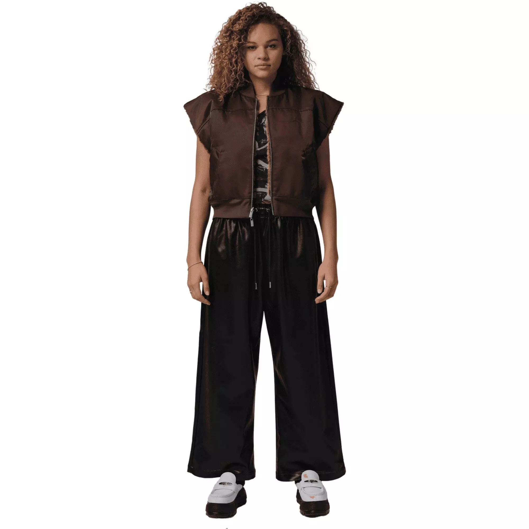 Jordan Women's Flight Faux Leather Pants - BLACK