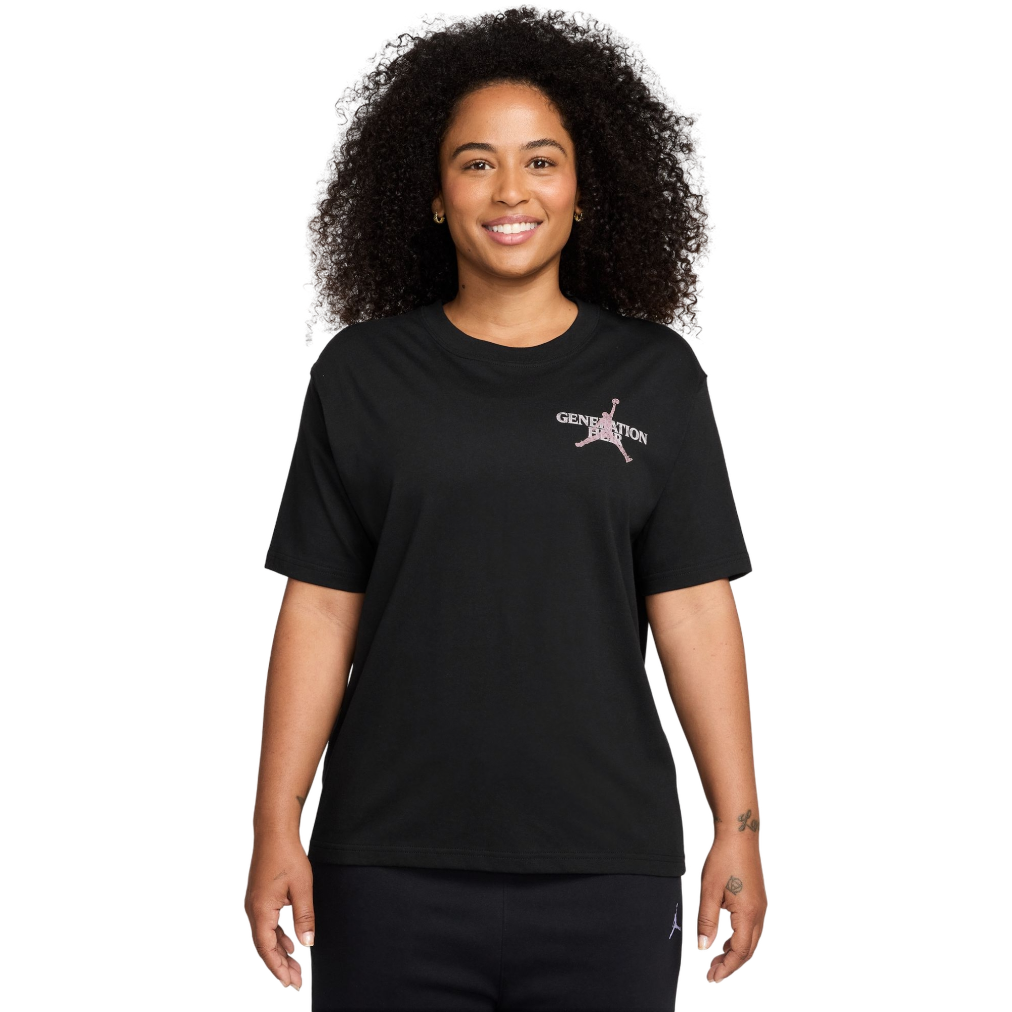 Jordan Women's Sport Dri-FIT Graphic Tee - BLACK Thumbnail View 1