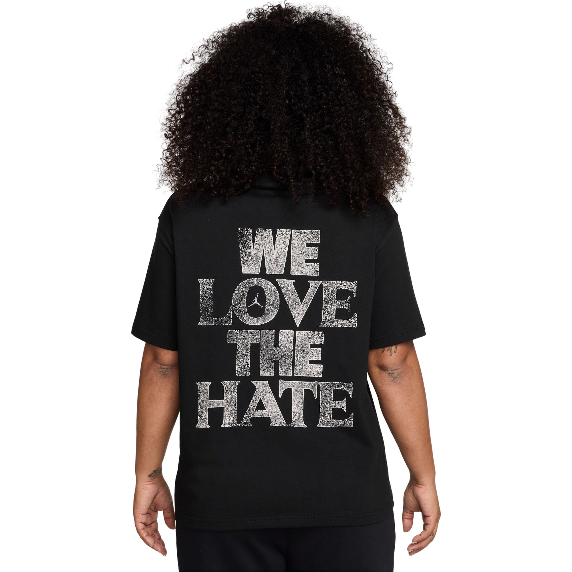 Jordan Women's Sport Dri-FIT Graphic Tee - BLACK Thumbnail View 2