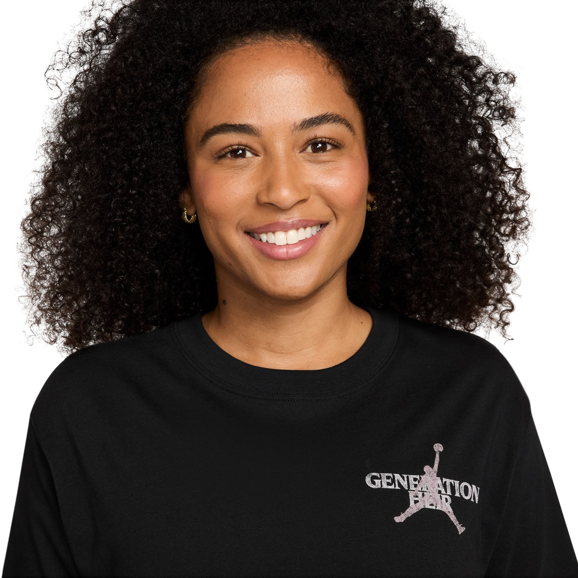 Jordan Women's Sport Dri-FIT Graphic Tee - BLACK Thumbnail View 3