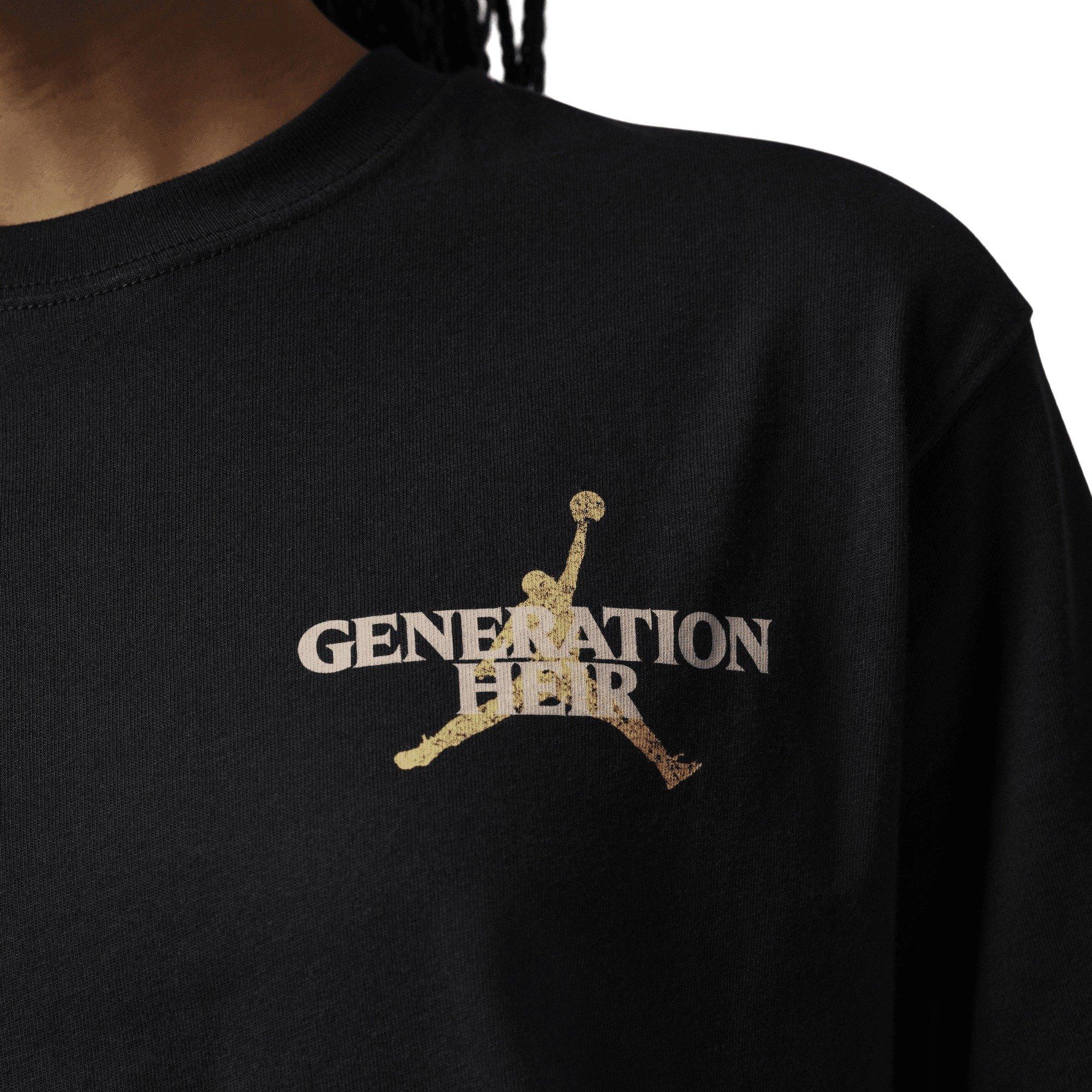 Jordan Women's Sport Dri-FIT Graphic Tee - BLACK Thumbnail View 4