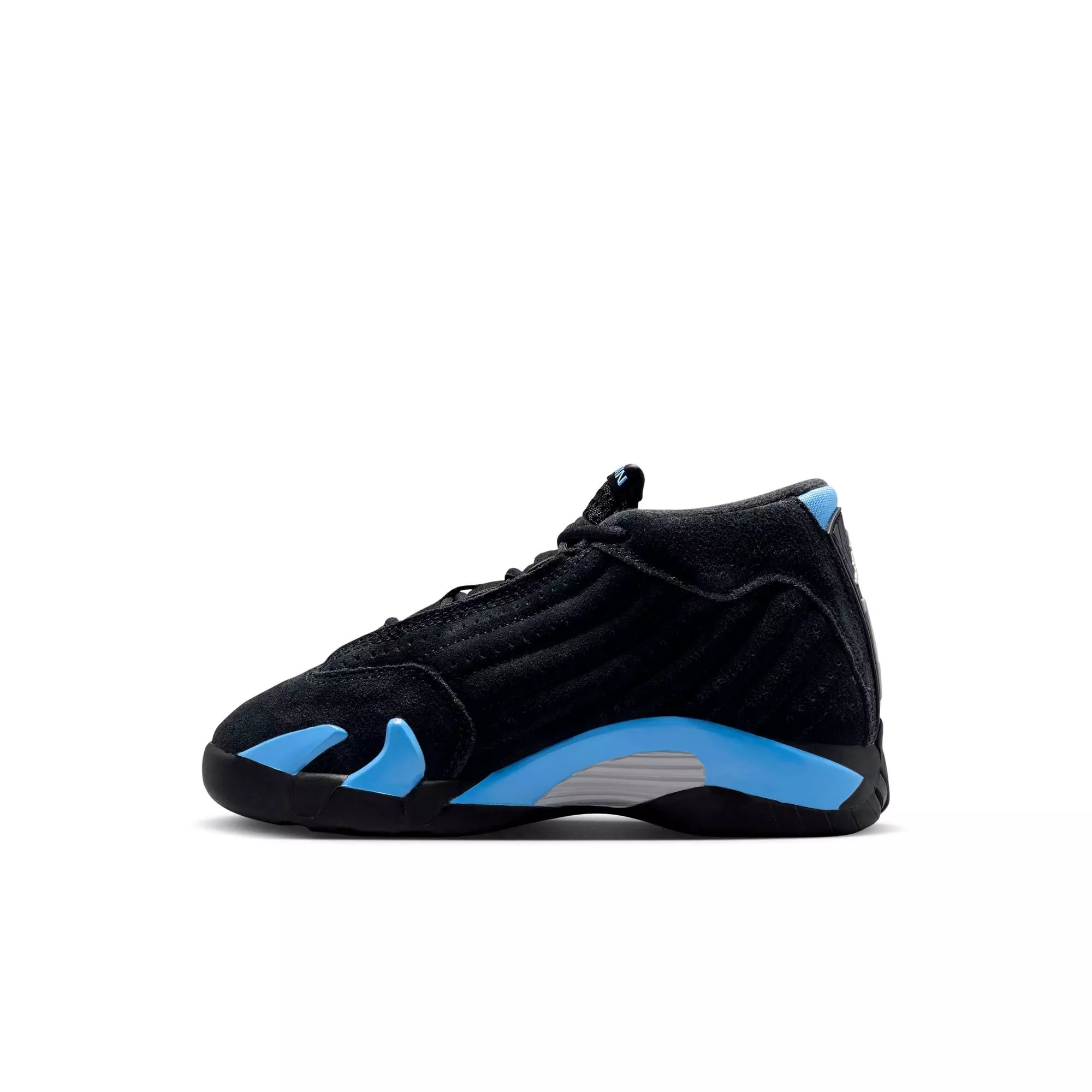 Jordan 14 Retro "University Blue" Preschool Kids' Shoe - BLACK/UNIVERSITY BLUE