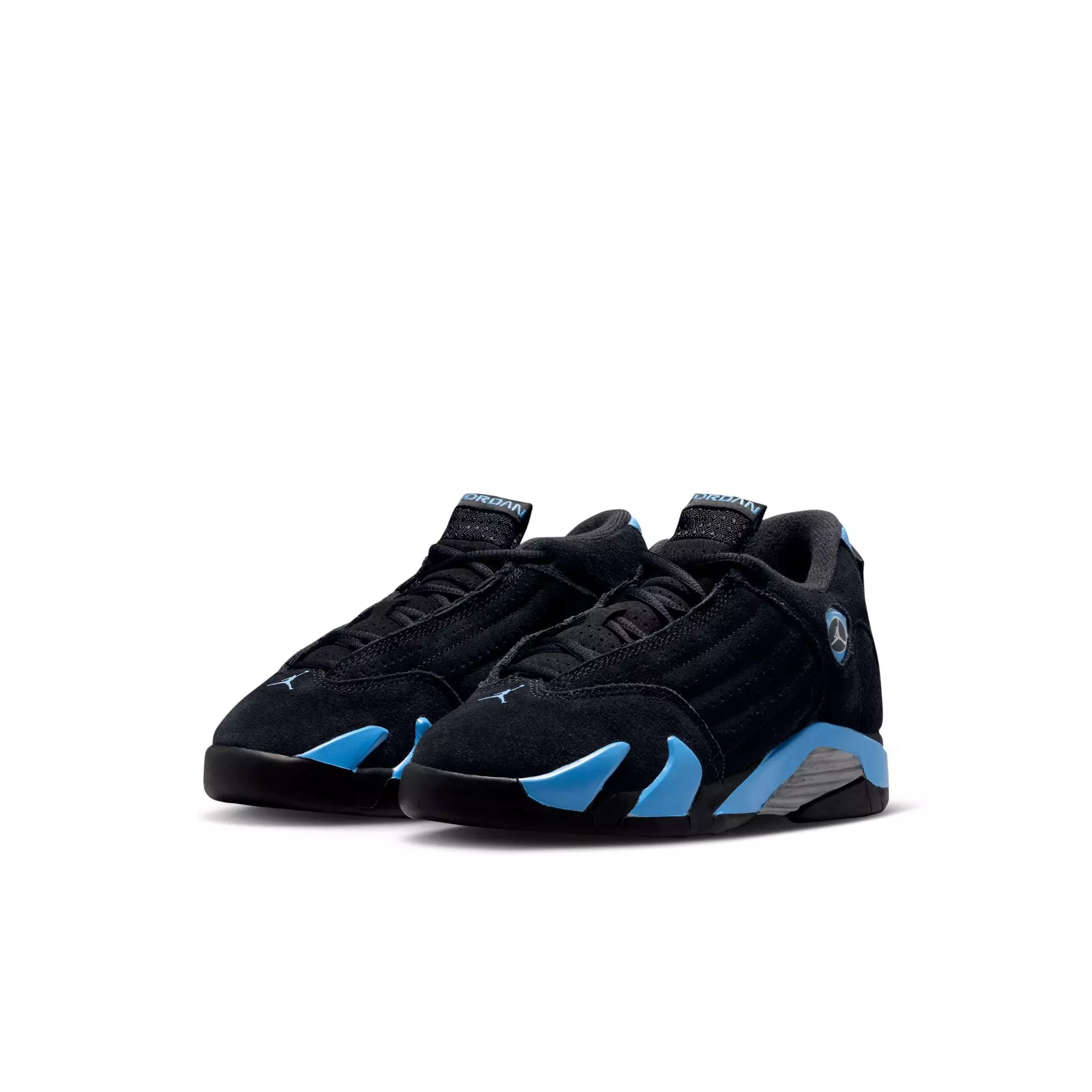 Jordan 14 Retro "University Blue" Preschool Kids' Shoe - BLACK/UNIVERSITY BLUE