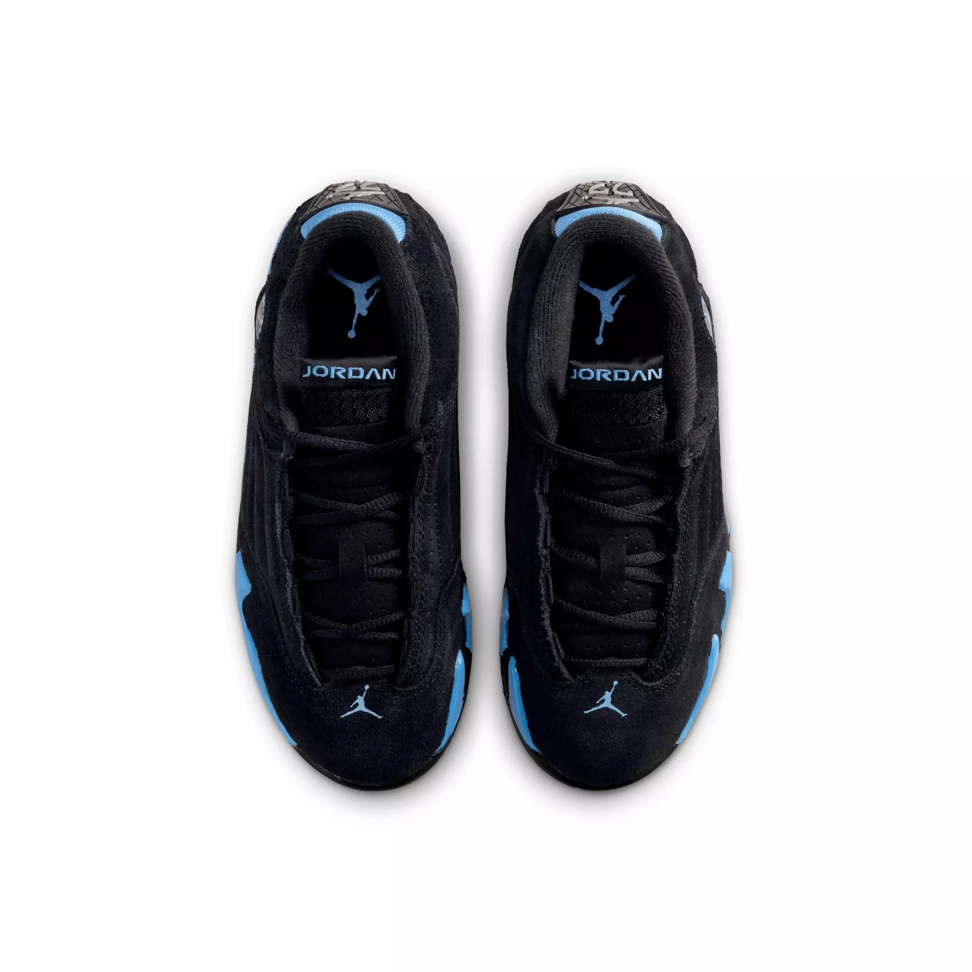 Jordan 14 Retro "University Blue" Preschool Kids' Shoe - BLACK/UNIVERSITY BLUE