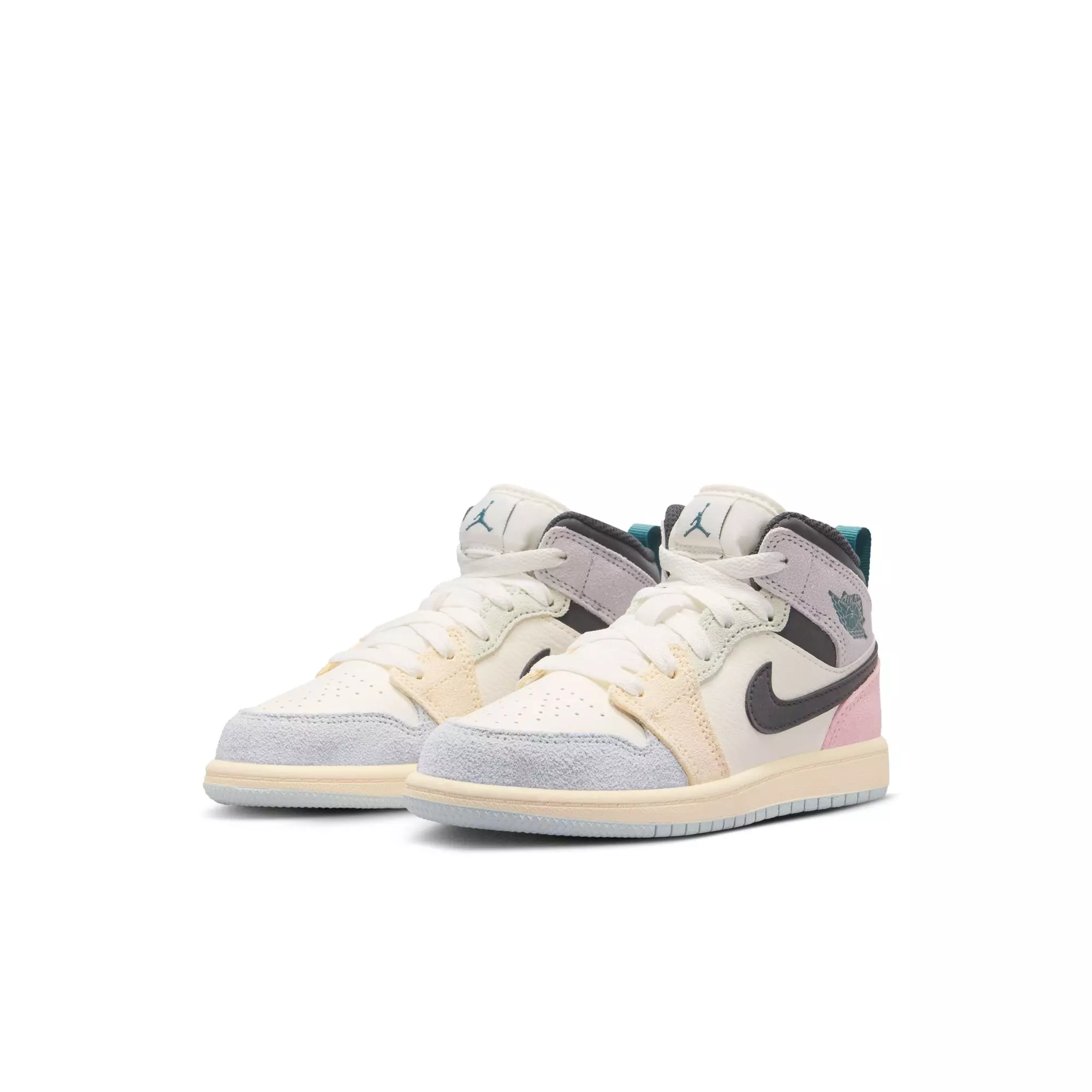 Jordan 1 Mid SE "Sail/Iced Jade/Anthracite/Jade Aura" Preschool Kids' Shoe - MULTI-COLOR