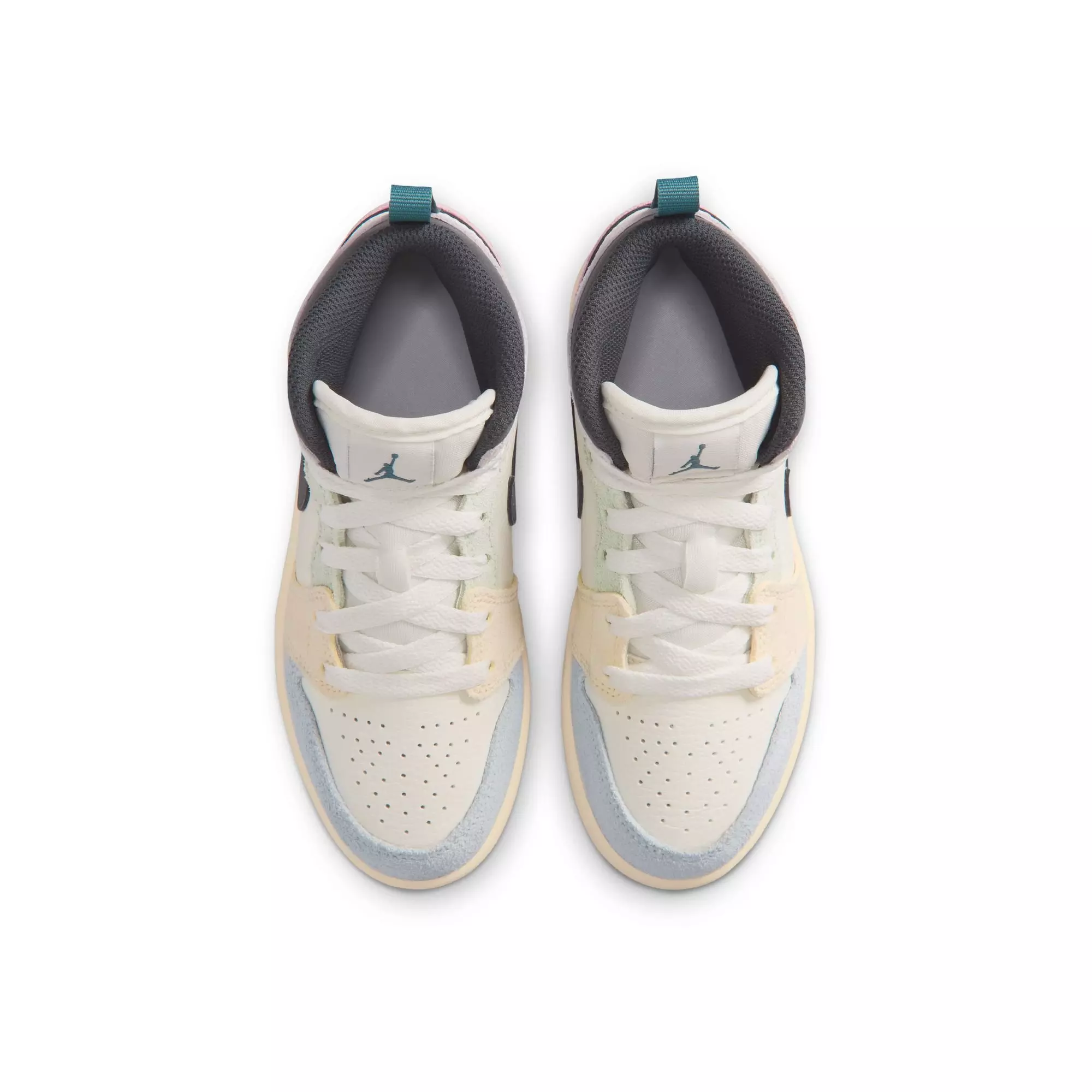 Jordan 1 Mid SE "Sail/Iced Jade/Anthracite/Jade Aura" Preschool Boys' Shoe - MULTI-COLOR