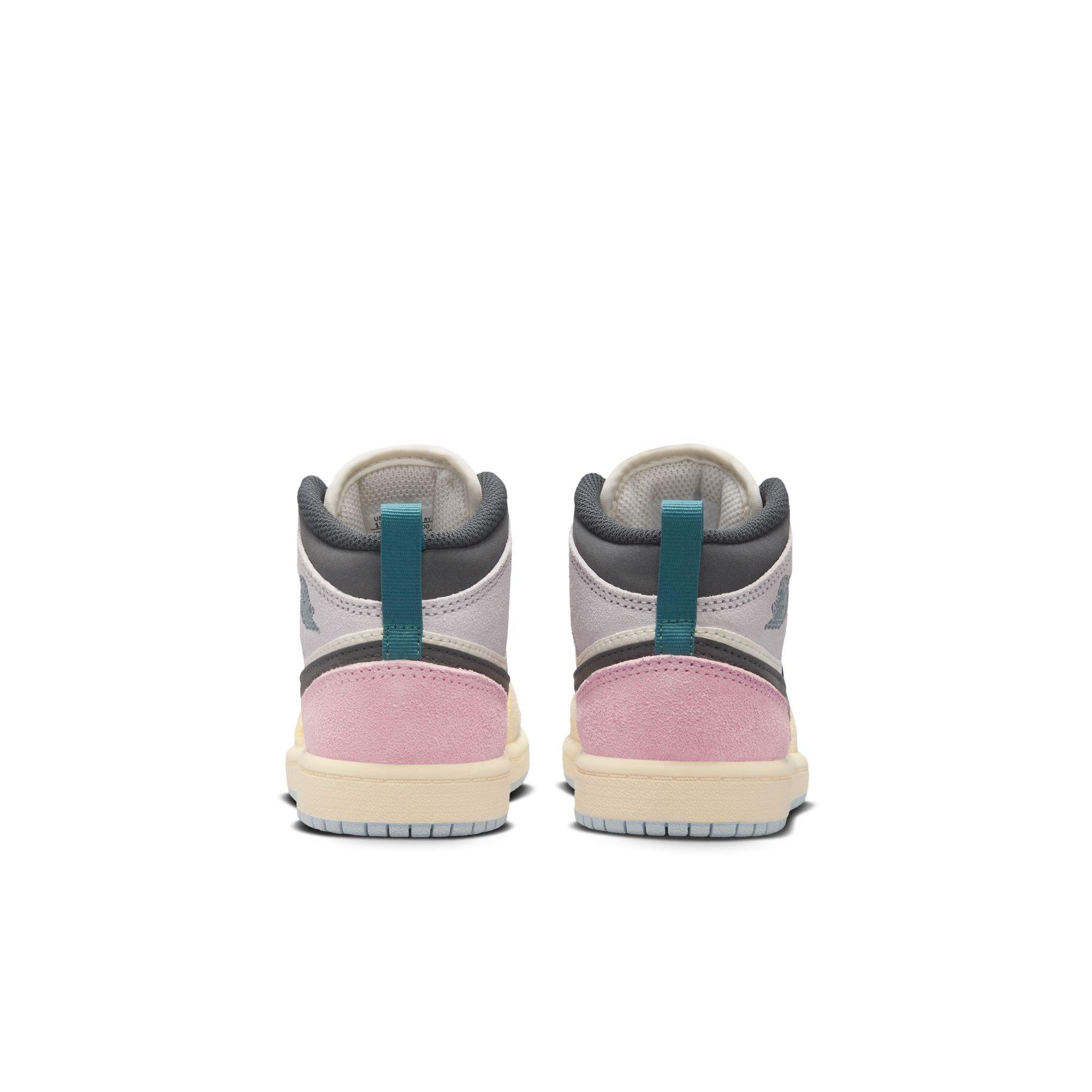 Jordan 1 Mid SE "Sail/Iced Jade/Anthracite/Jade Aura" Preschool Kids' Shoe - MULTI-COLOR Thumbnail View 7