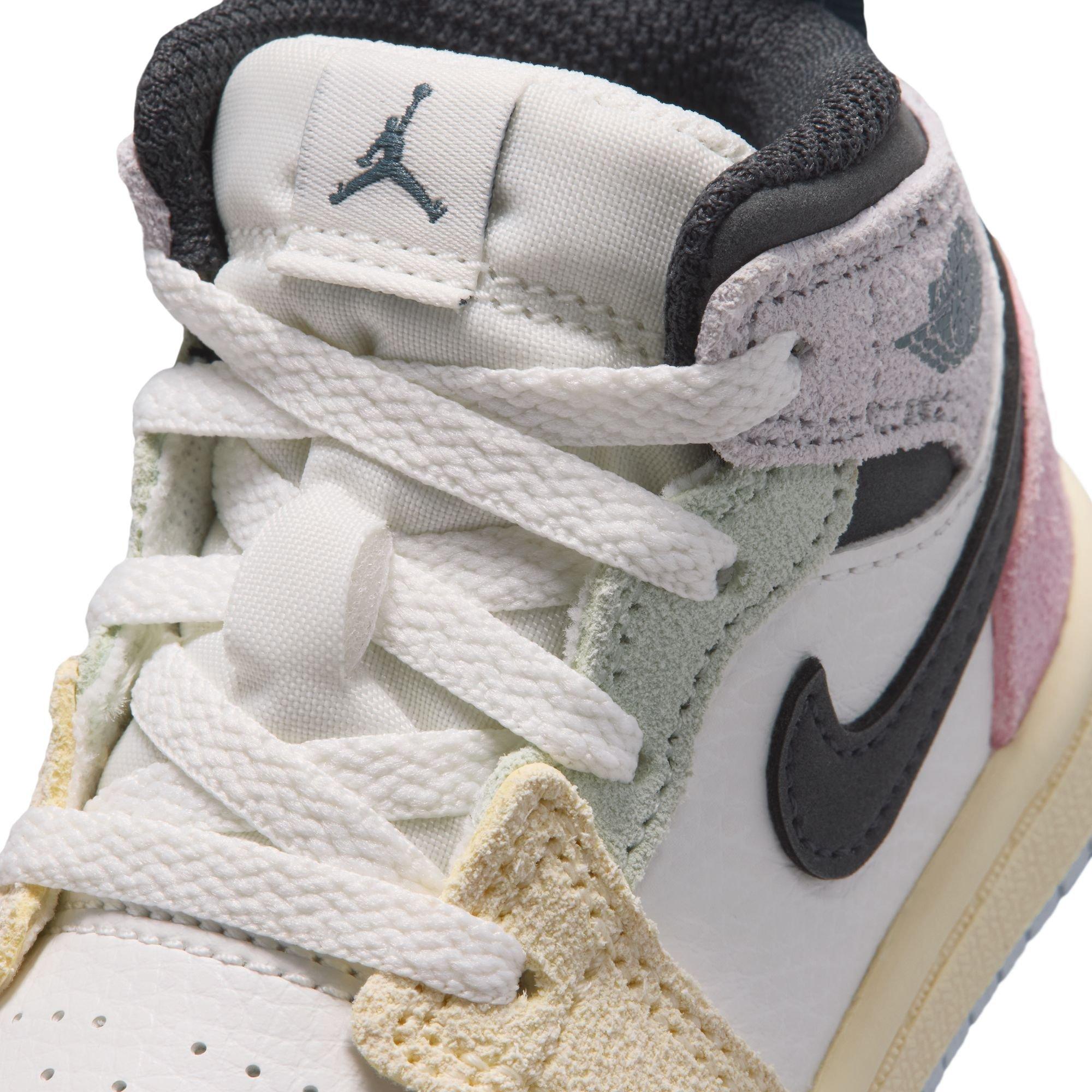 Jordan 1 Mid SE "Sail/Iced Jade/Anthracite/Jade Aura" Toddler Kids' Shoe - MULTI-COLOR Thumbnail View 9