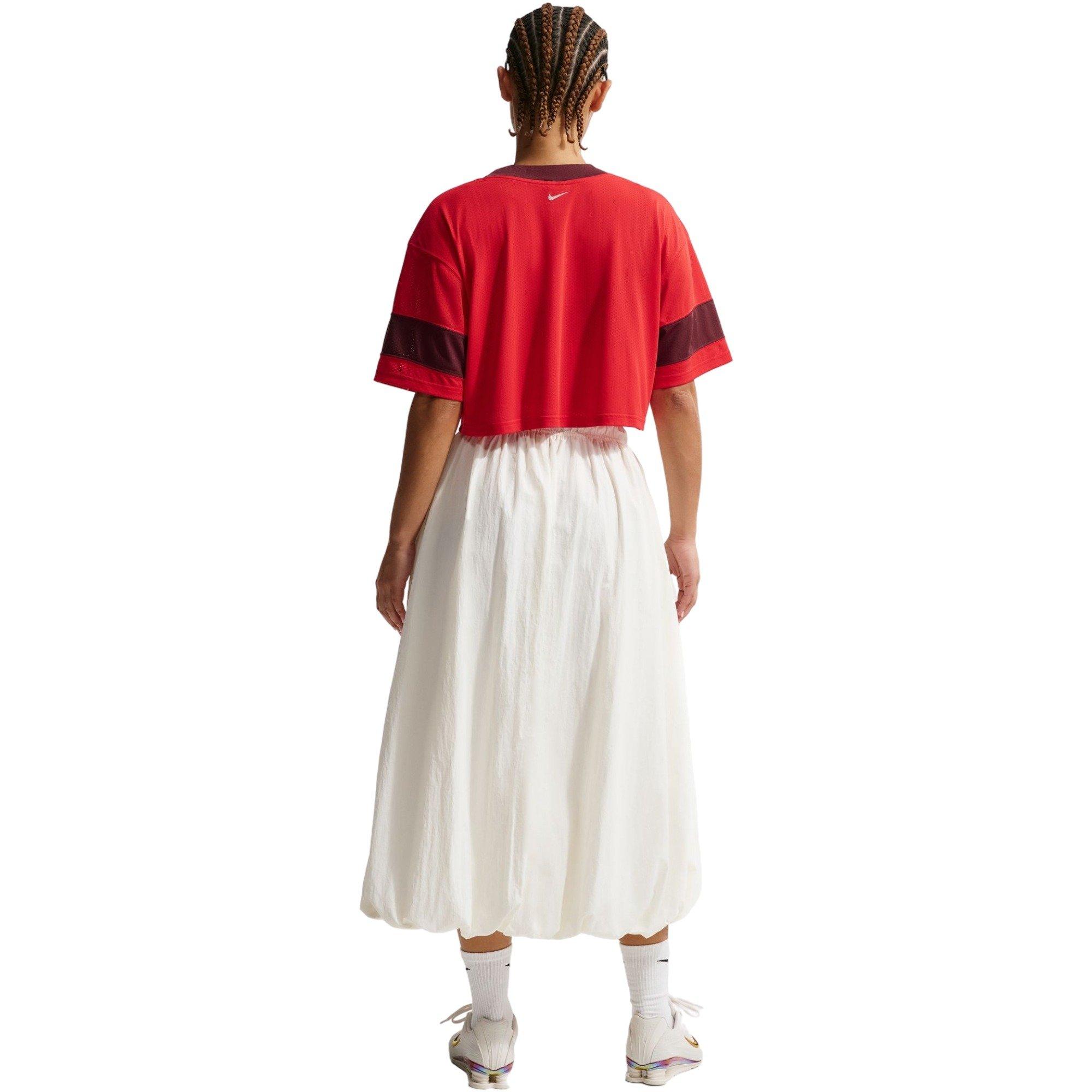 Nike Women's Sportswear Oversized Cropped Jersey - RED Thumbnail View 2