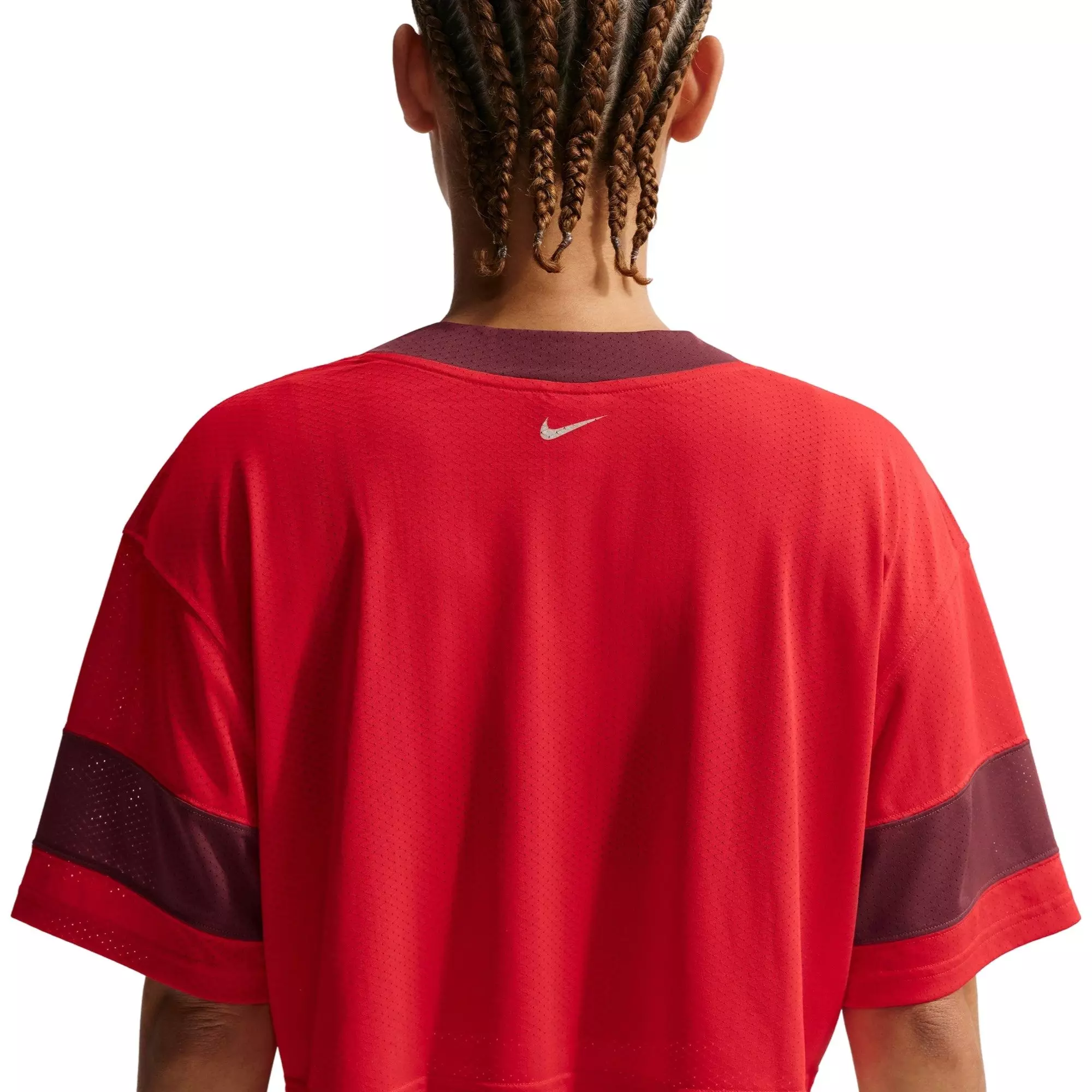 Nike Women's Sportswear Oversized Cropped Jersey - RED