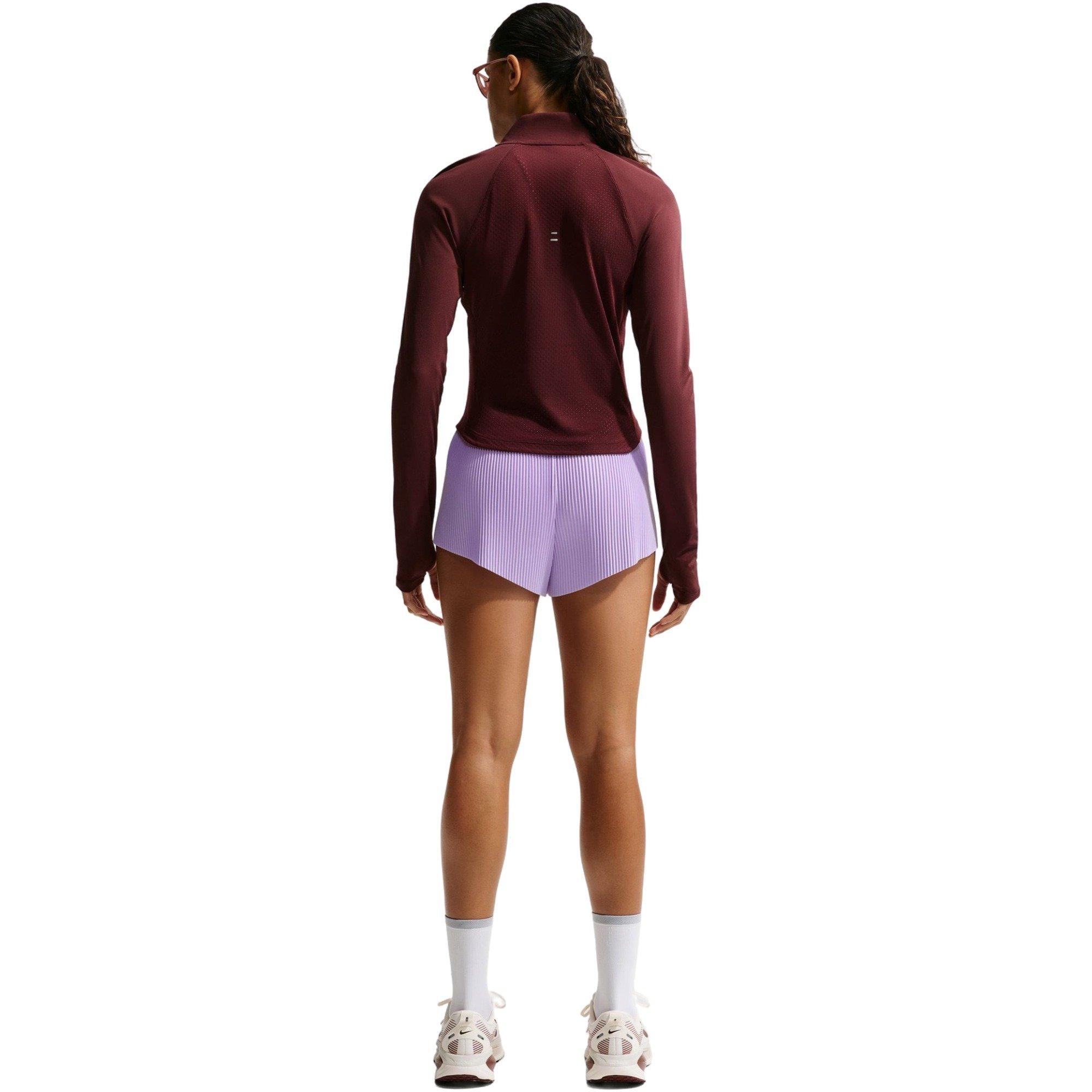 Nike Women's AeroSwift Dri-FIT ADV Mid-Rise 3" Brief-Lined Running Shorts - Violet - VIOLET Thumbnail View 2