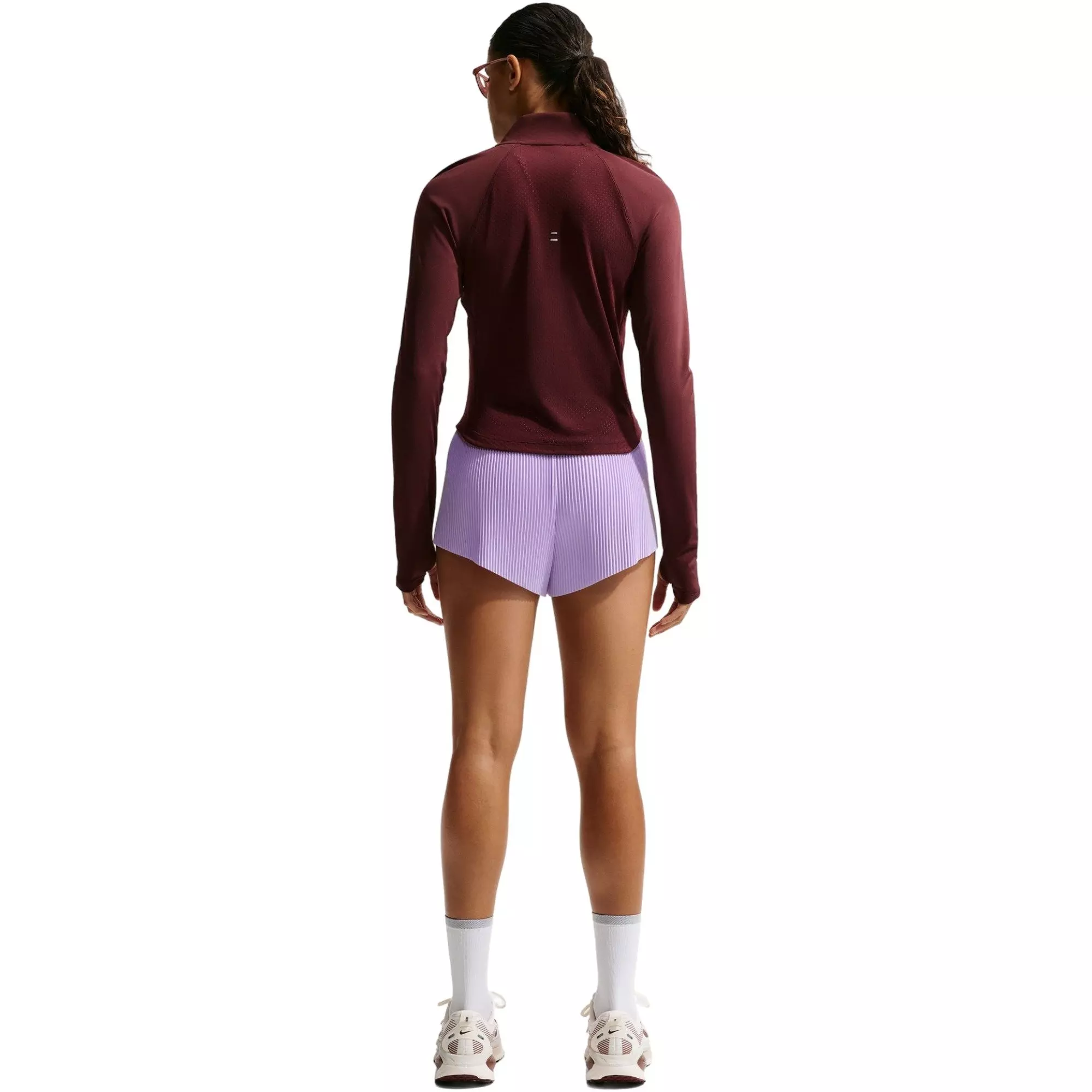 Nike Women's AeroSwift Dri-FIT ADV Mid-Rise 3" Brief-Lined Running Shorts - Violet - VIOLET