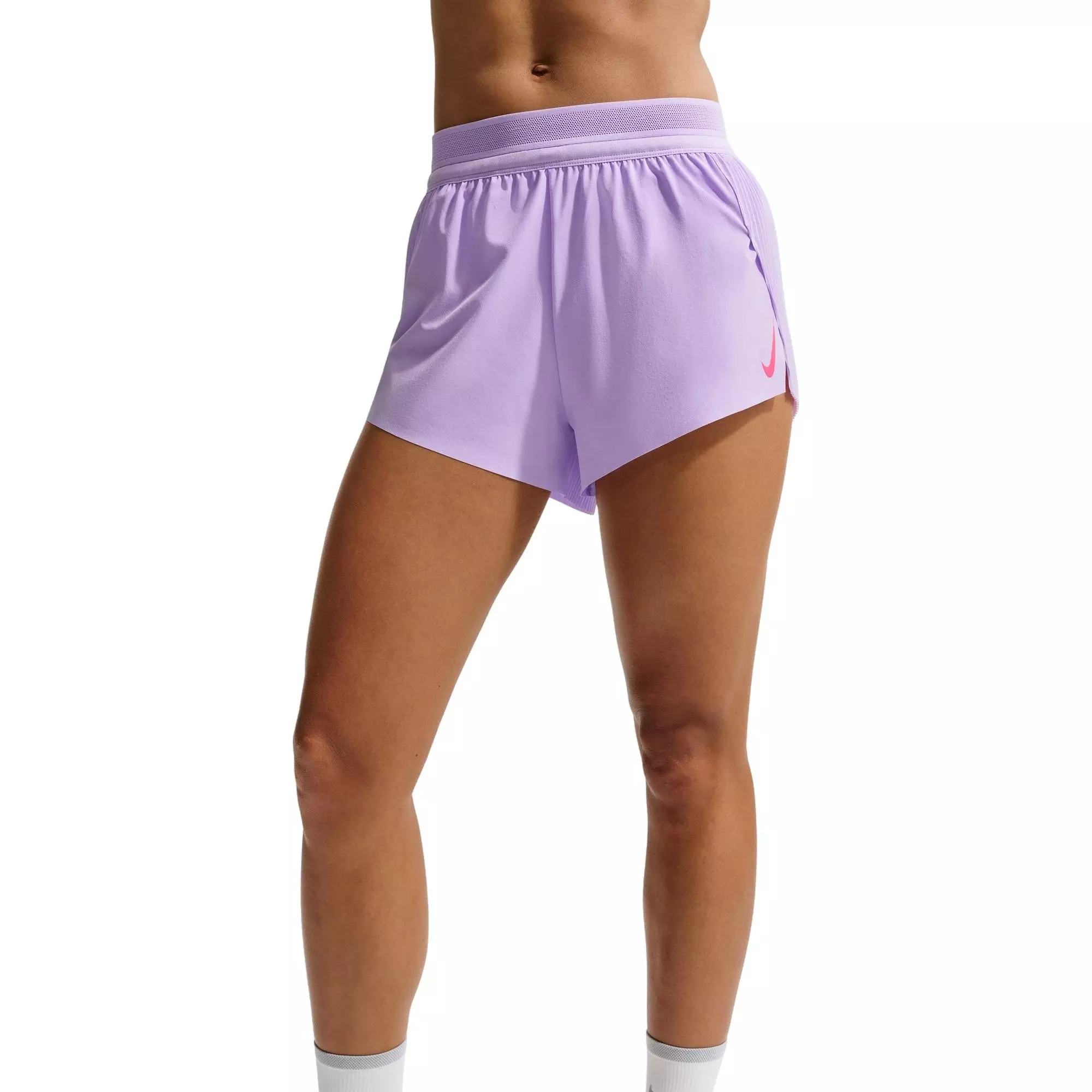 Nike Women's AeroSwift Dri-FIT ADV Mid-Rise 3" Brief-Lined Running Shorts - Violet - VIOLET