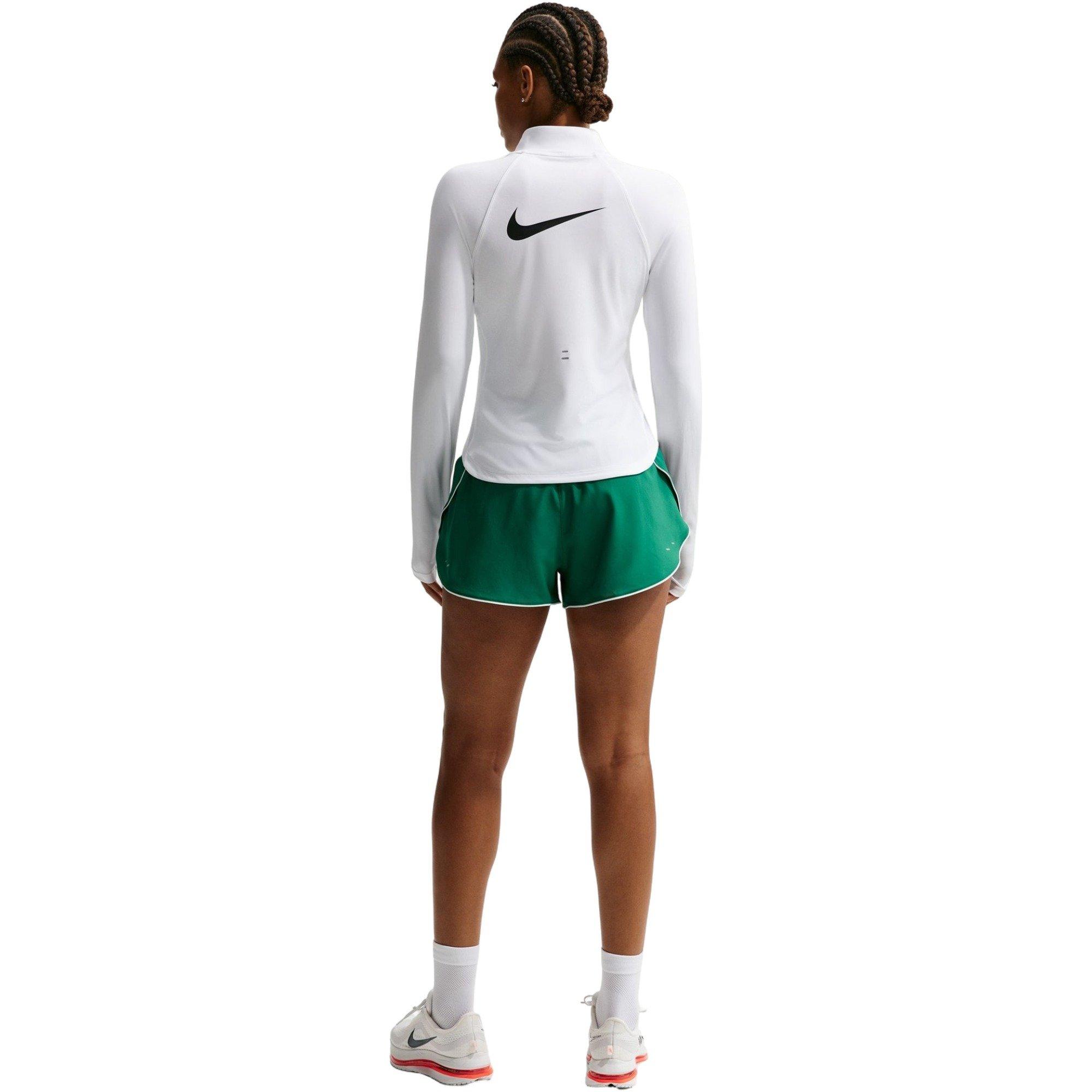 Nike Women's Tempo Swoosh Dri-FIT Mid-Rise Running Shorts - Green - GREEN Thumbnail View 2