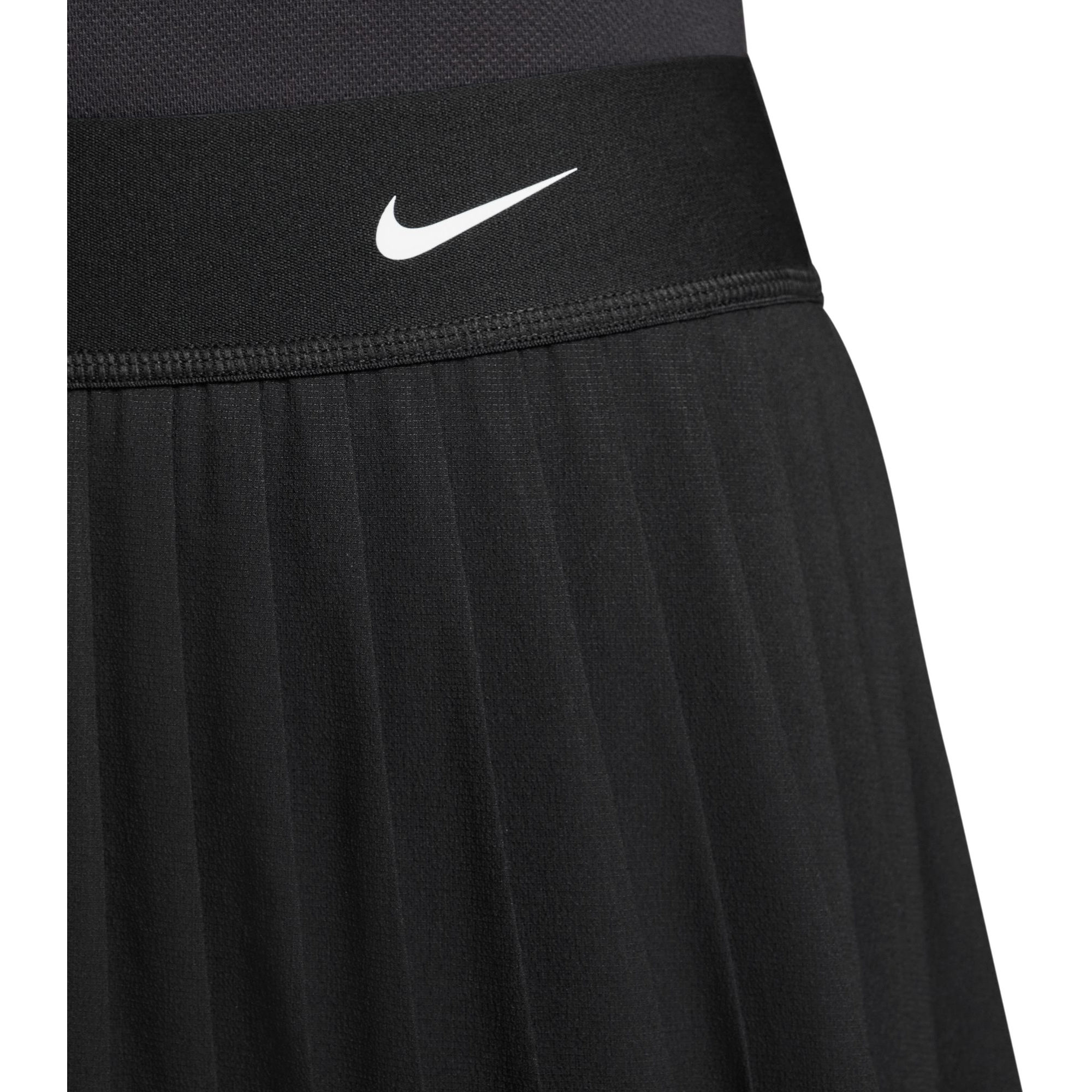 Nike Women's Victory Dri-FIT High-Waisted Pleated Tennis Skirt - BLACK Thumbnail View 4