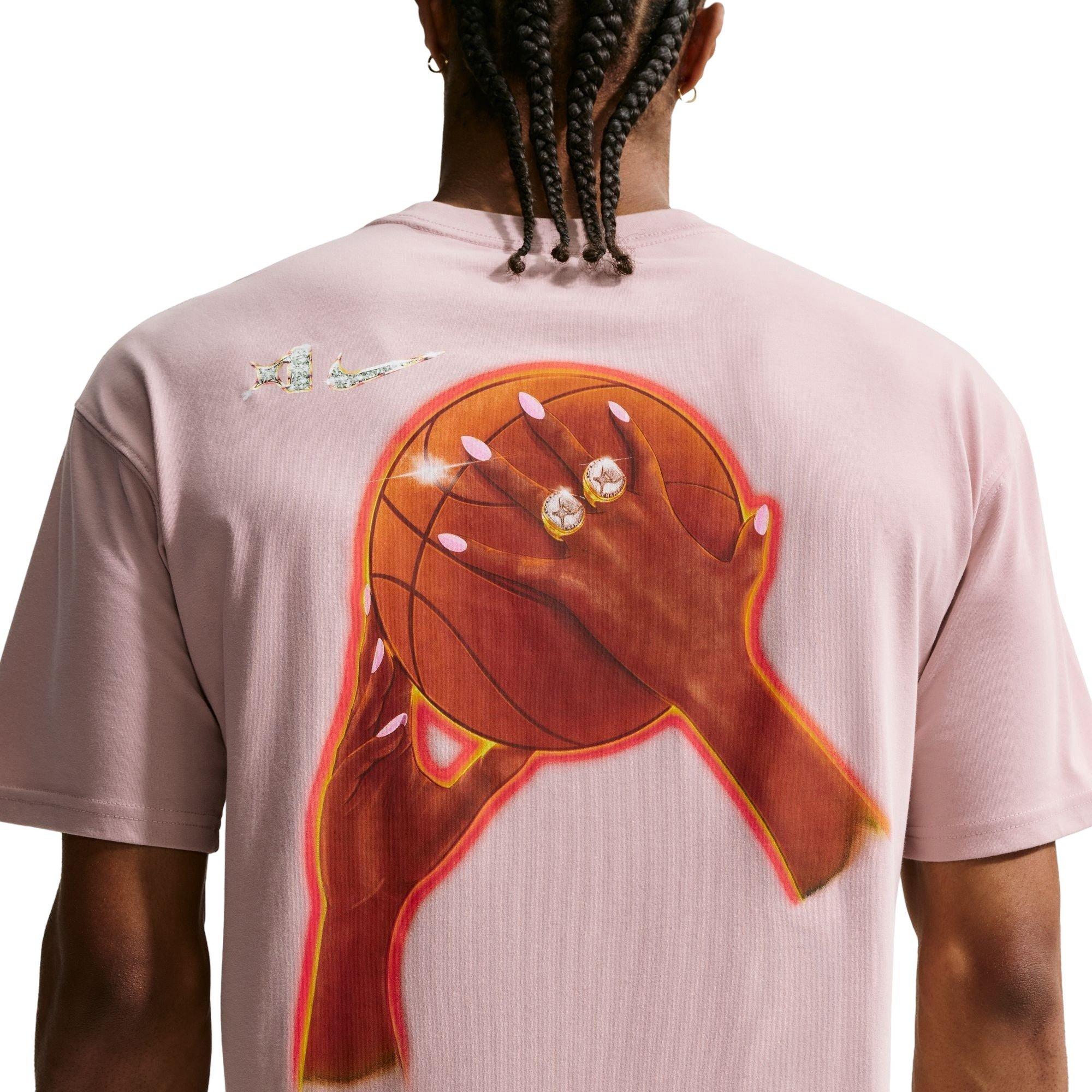 Nike Women's A'ja Wilson Dri-FIT Basketball Tee - MAUVE Thumbnail View 6