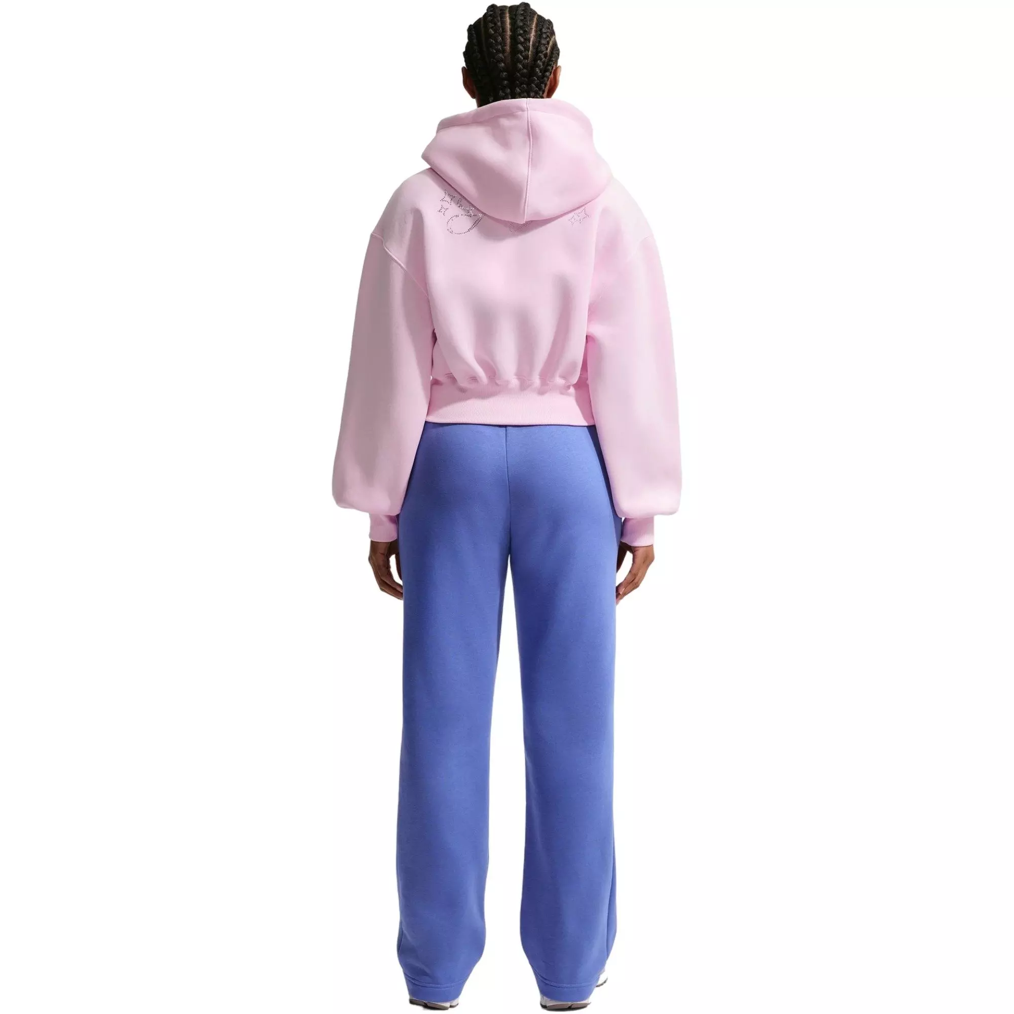 Nike Women's Sportswear Phoenix Fleece Loose Cropped Full-Zip Jacket - PINK