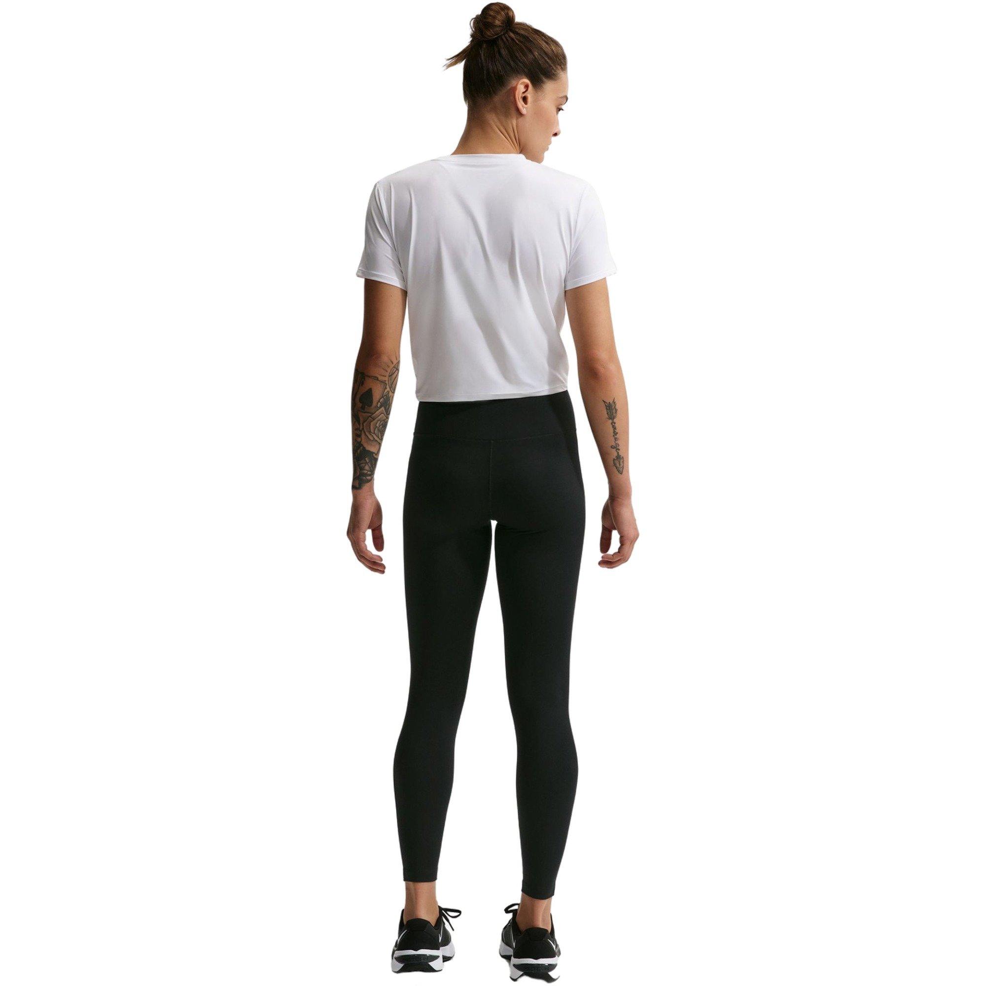 Nike Women's One Seamless Front High-Waisted Full-Length Leggings - BLACK Thumbnail View 2