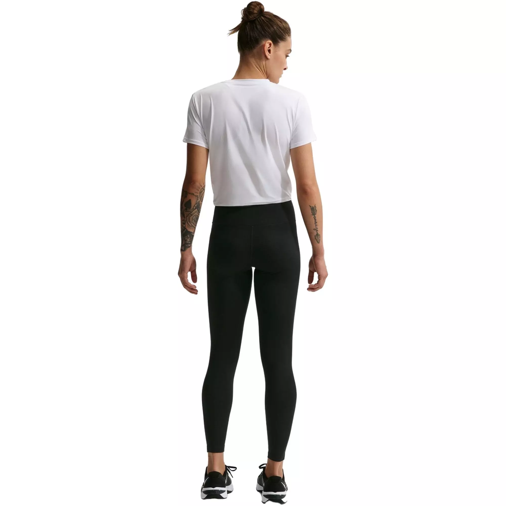 Nike Women's One Seamless Front High-Waisted Full-Length Leggings - BLACK