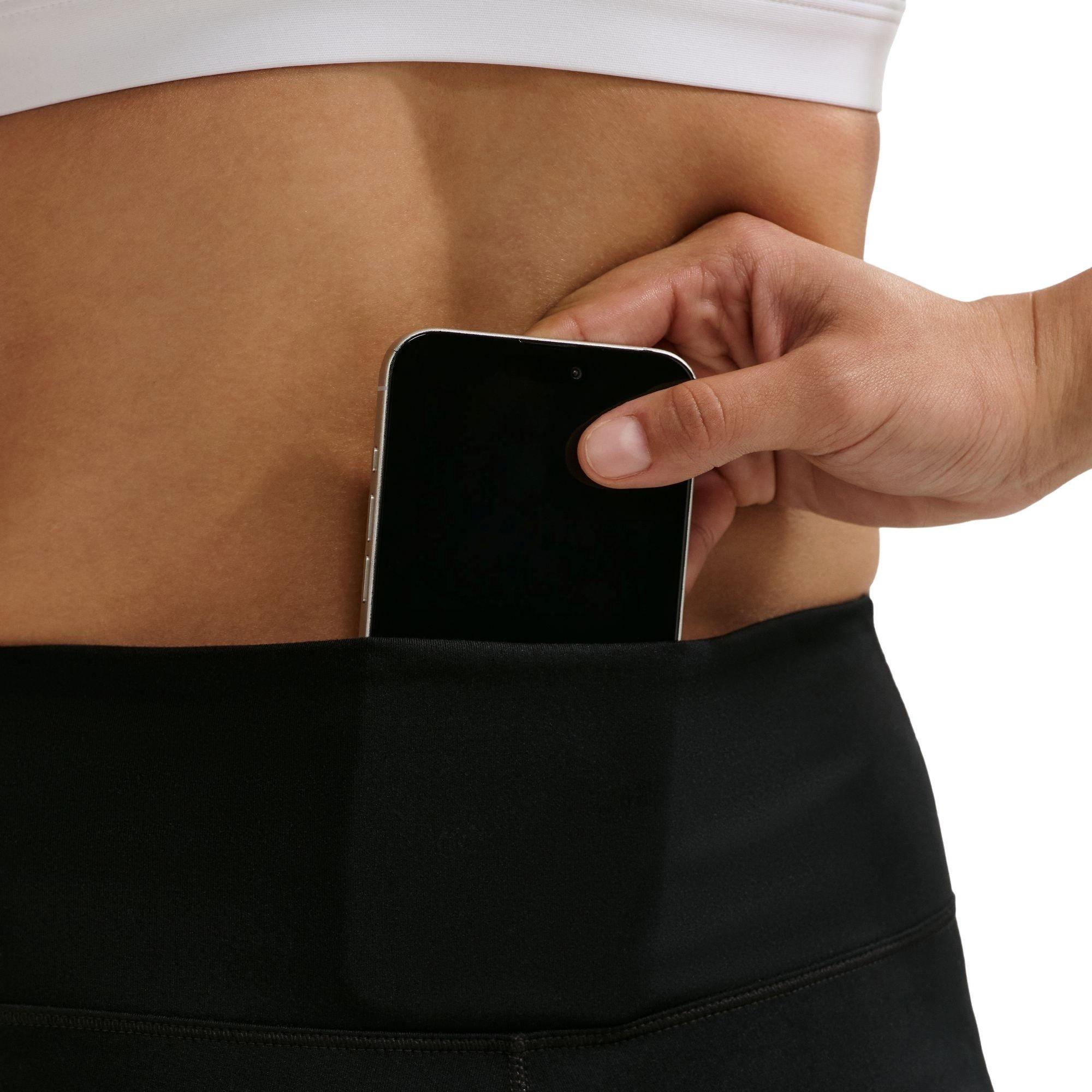 Nike Women's One Seamless Front High-Waisted Full-Length Leggings - BLACK Thumbnail View 4