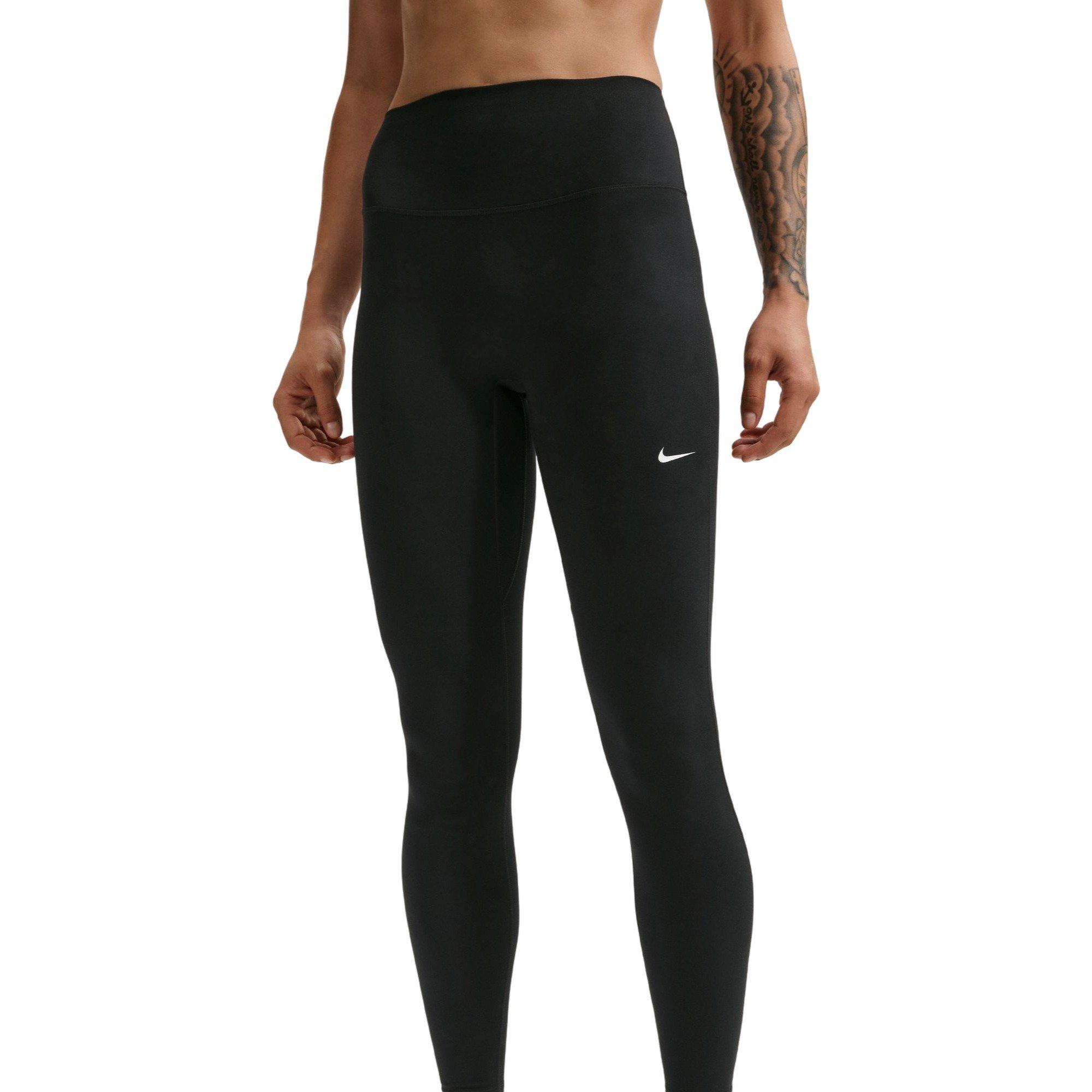 Nike Women's One Seamless Front High-Waisted Full-Length Leggings - BLACK Thumbnail View 5