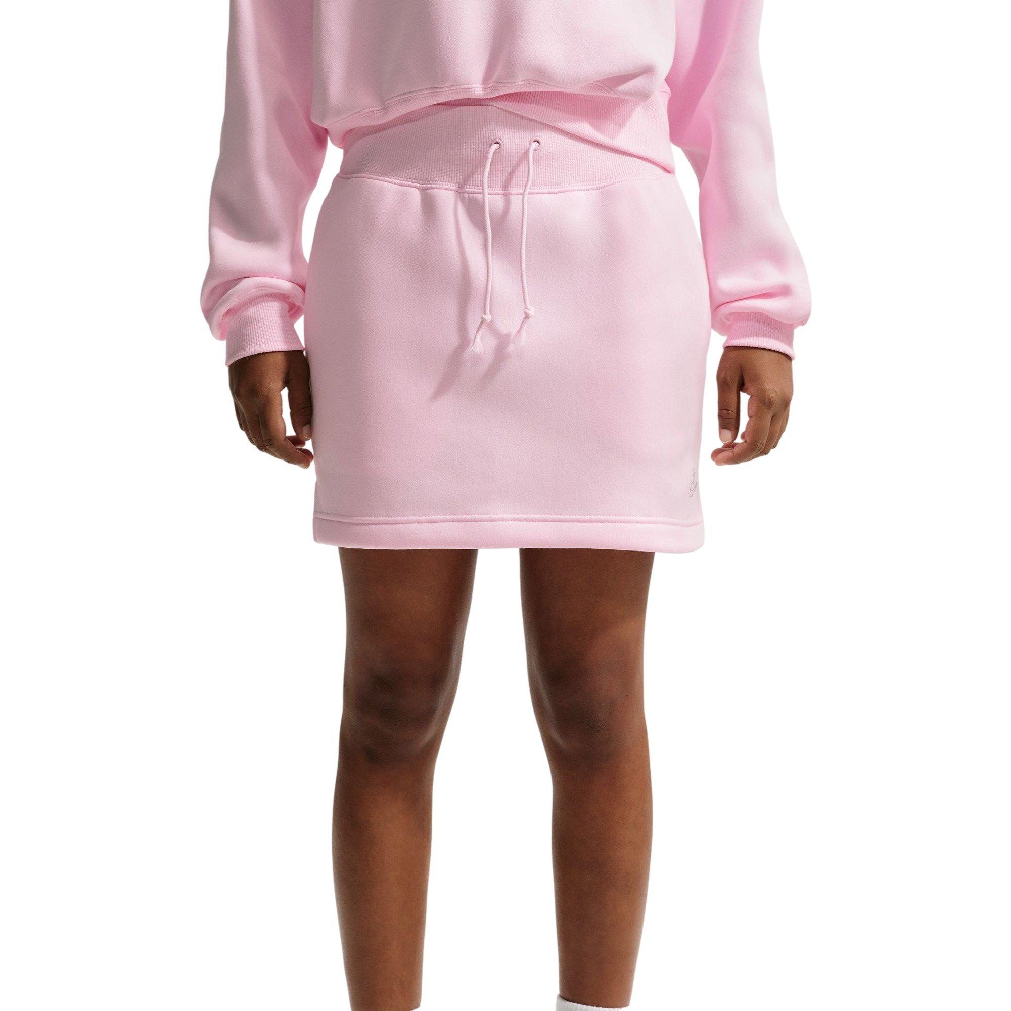 Nike Women's Sportswear Phoenix Fleece High-Rise Mini Skirt - PINK Thumbnail View 3