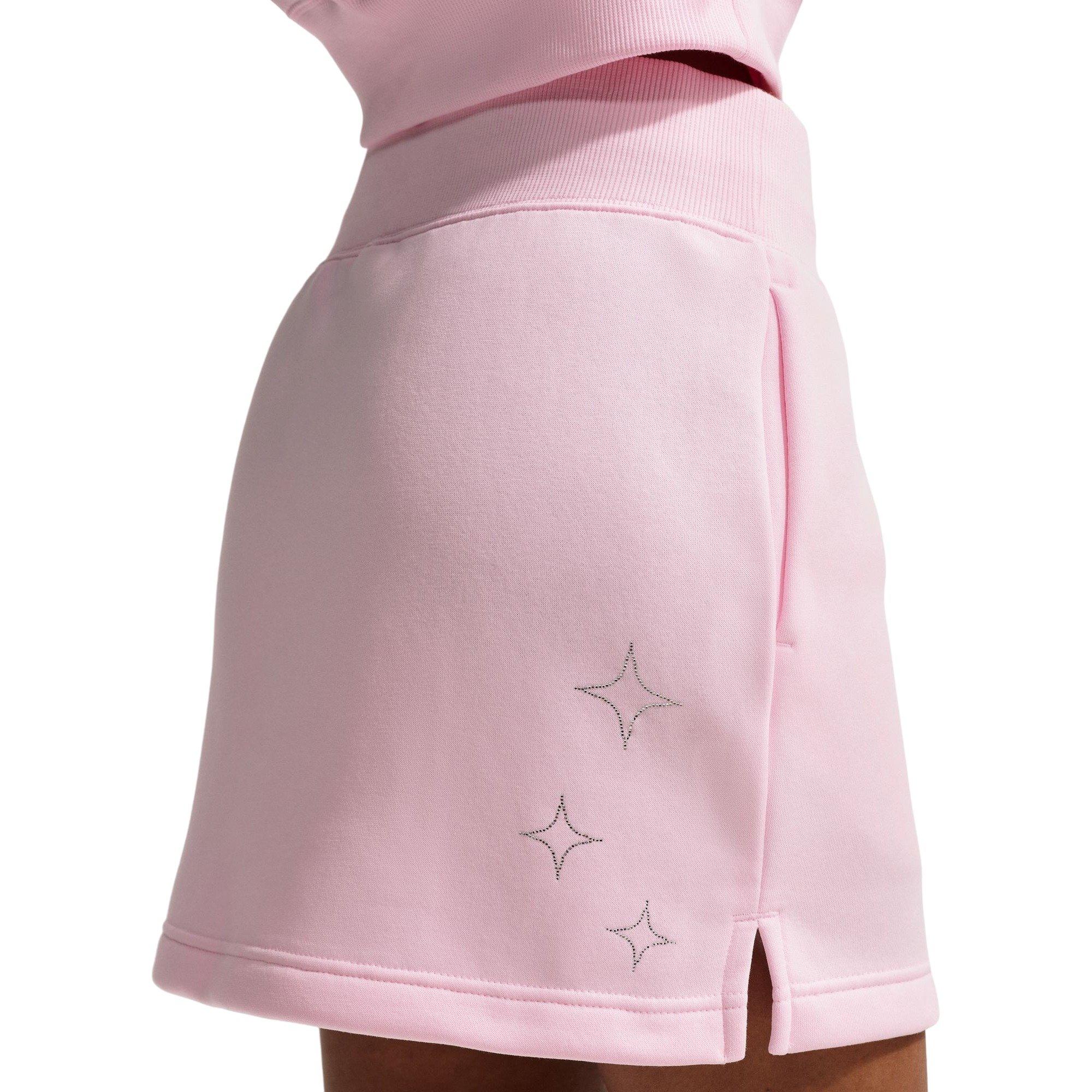 Nike Women's Sportswear Phoenix Fleece High-Rise Mini Skirt - PINK Thumbnail View 4