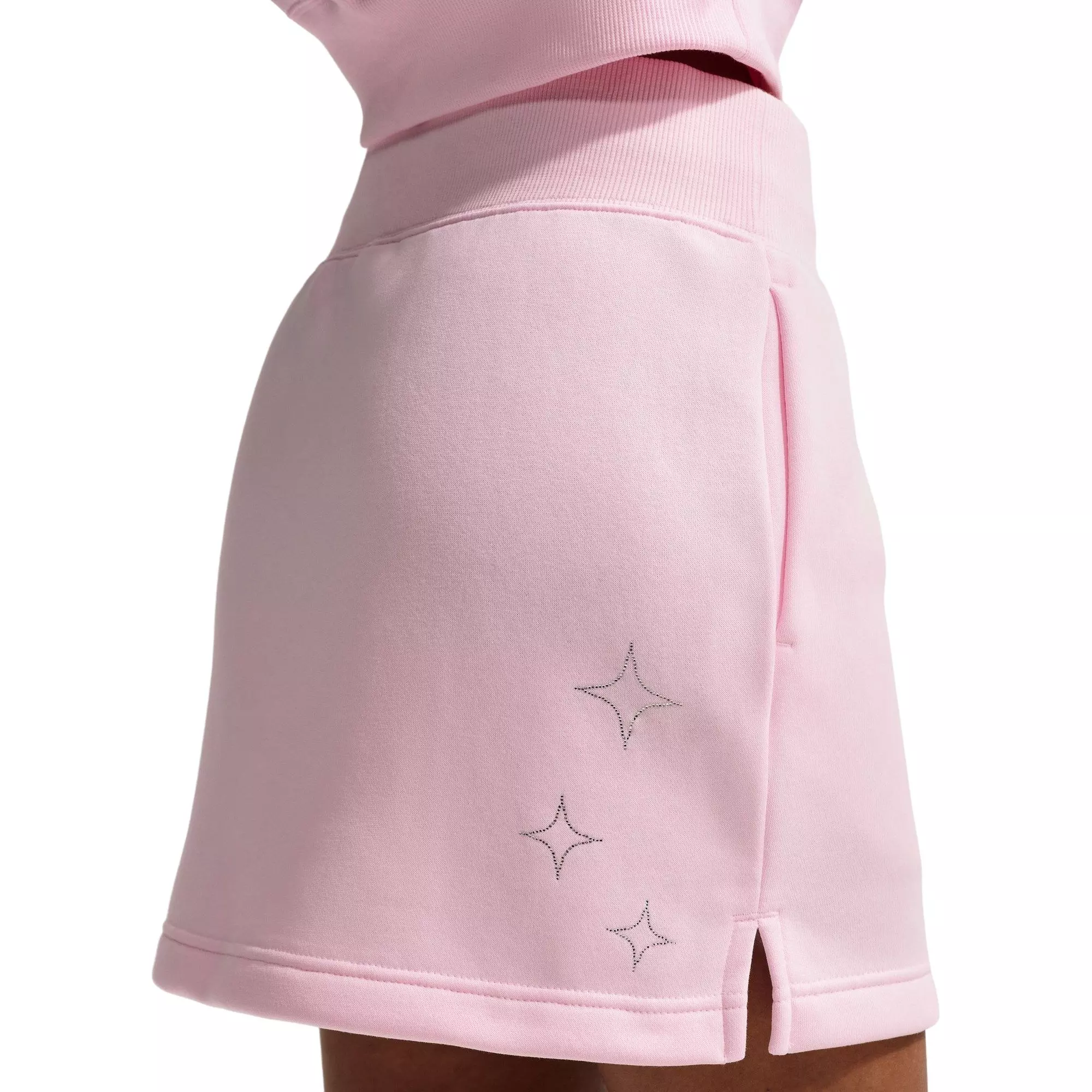 Nike Women's Sportswear Phoenix Fleece High-Rise Mini Skirt - PINK