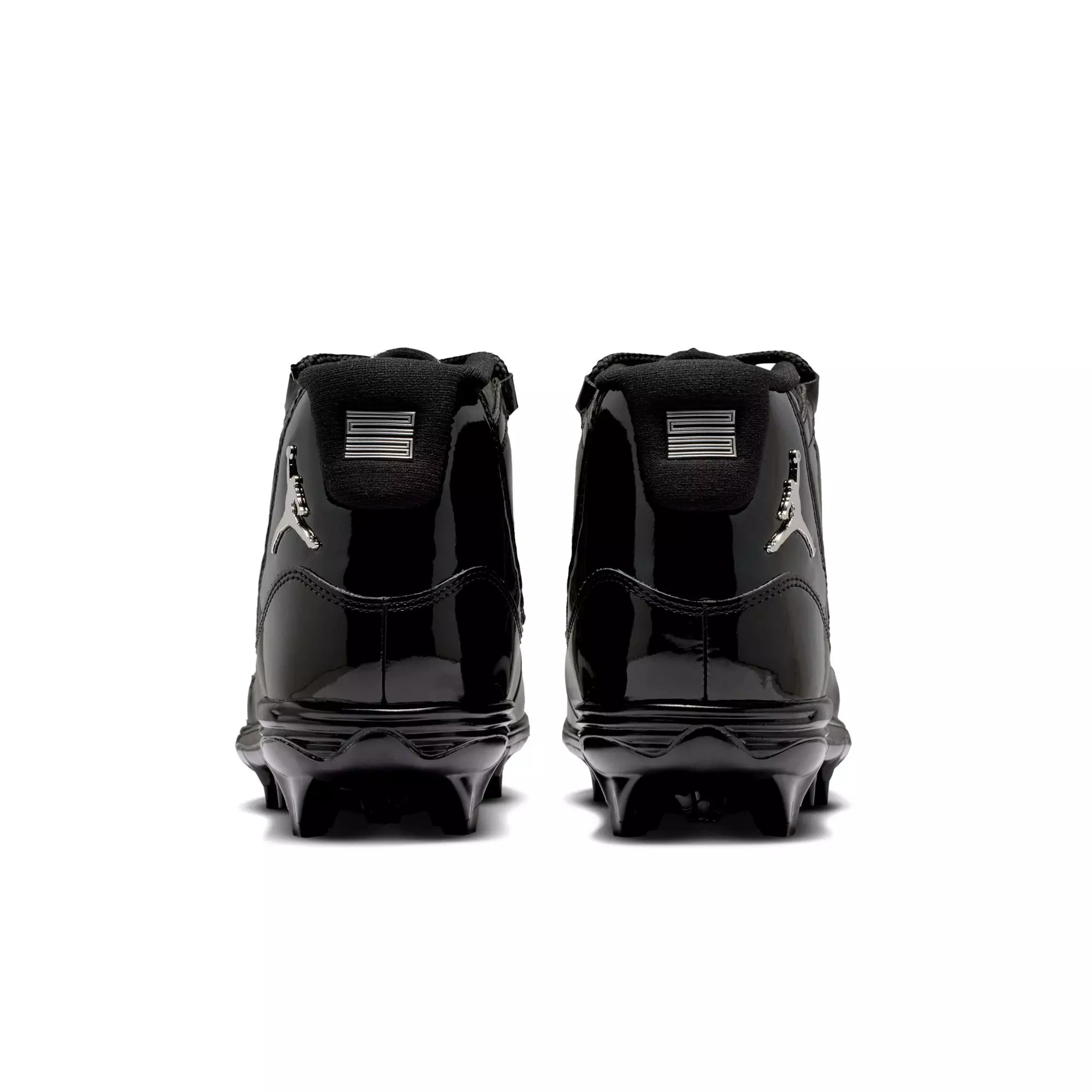 Jordan 11 Mid TD "Metallic Silver" Men's Football Cleat - BLACK