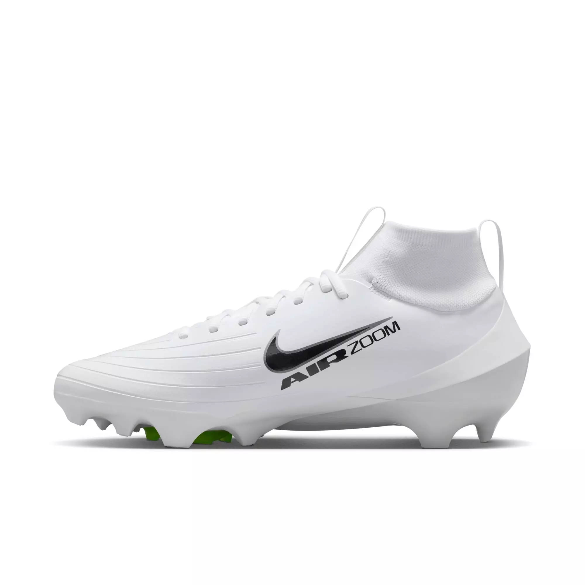 Nike Vapor Pro 1 "White/Metallic Silver/Volt Ice" Men's Football Cleat - WHITE/SILVER