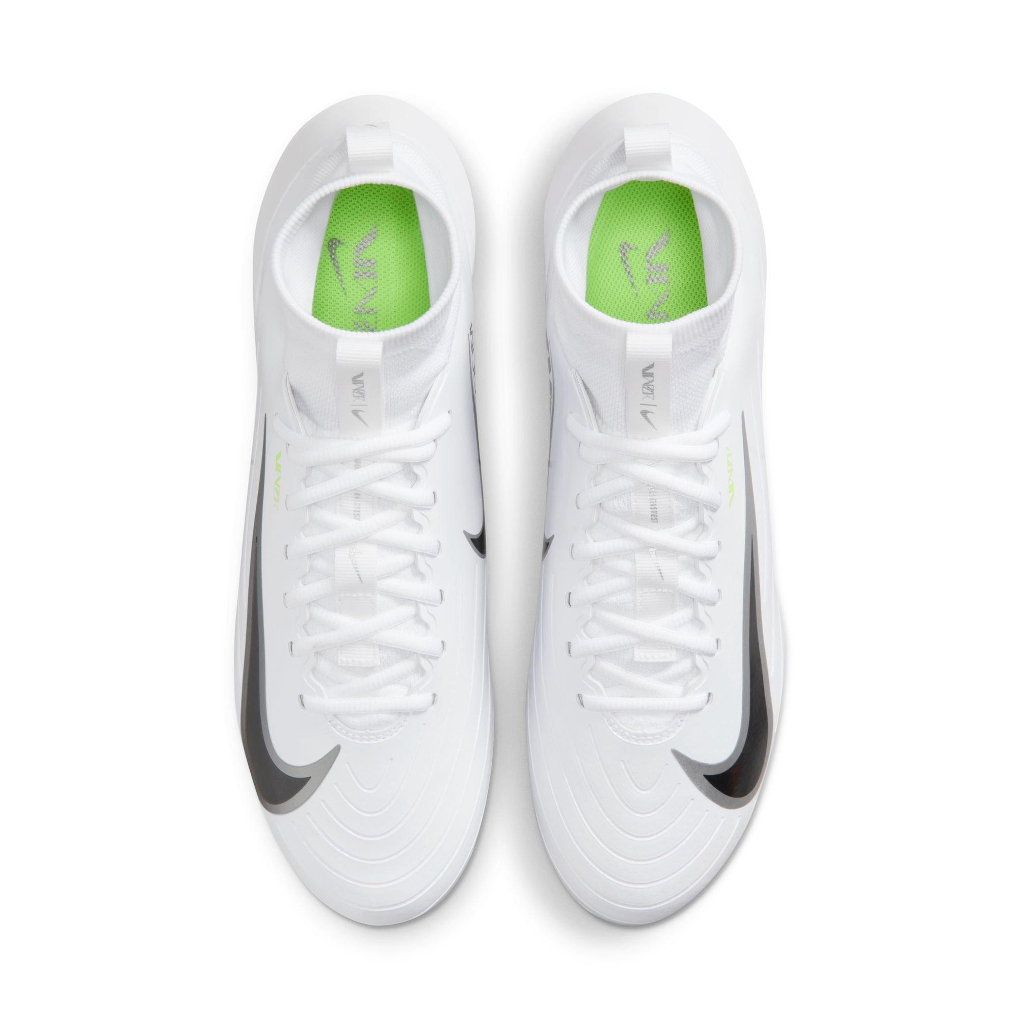 Nike Vapor Pro 1 "White/Metallic Silver/Volt Ice" Men's Football Cleat - WHITE/SILVER Thumbnail View 6