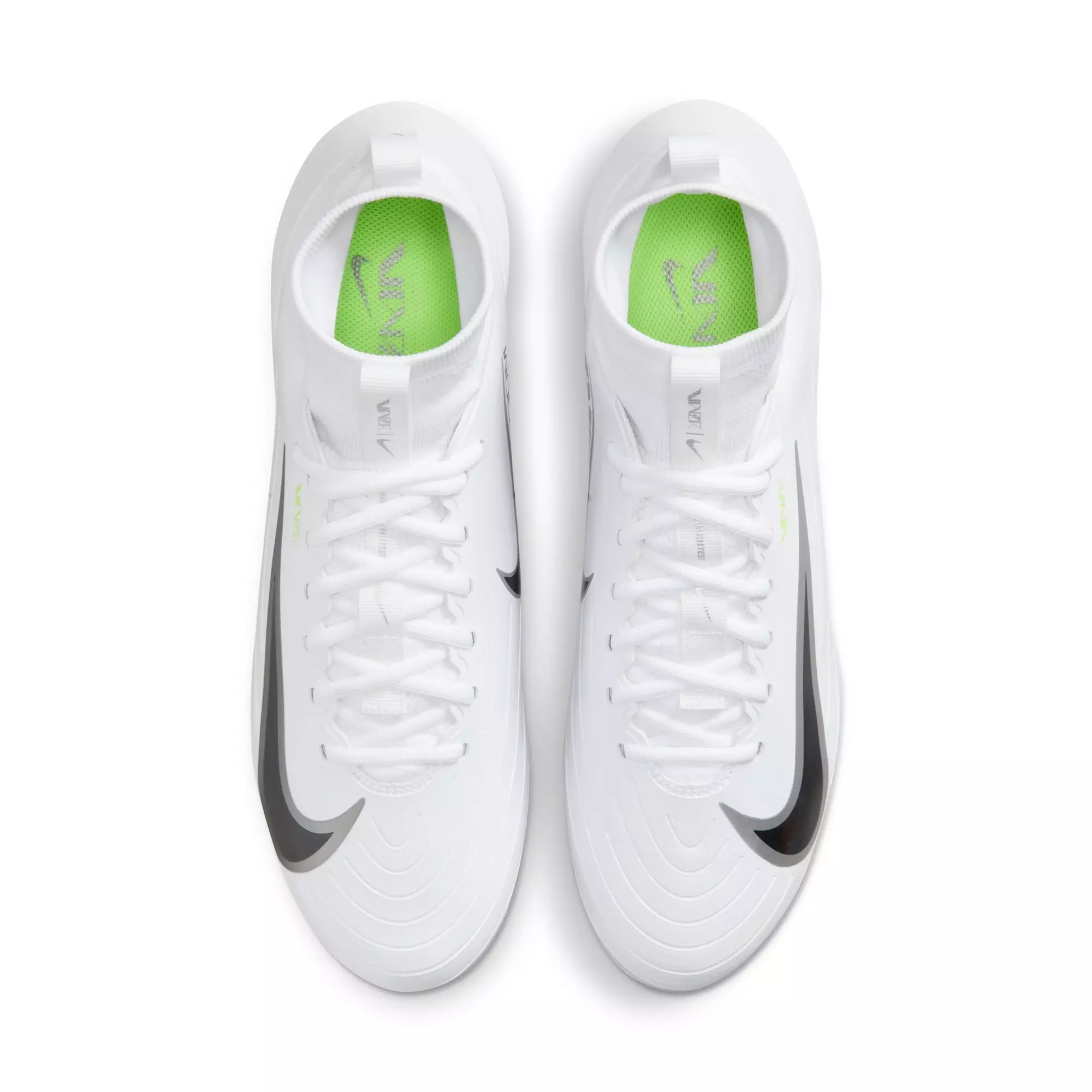 Nike Vapor Pro 1 "White/Metallic Silver/Volt Ice" Men's Football Cleat - WHITE/SILVER