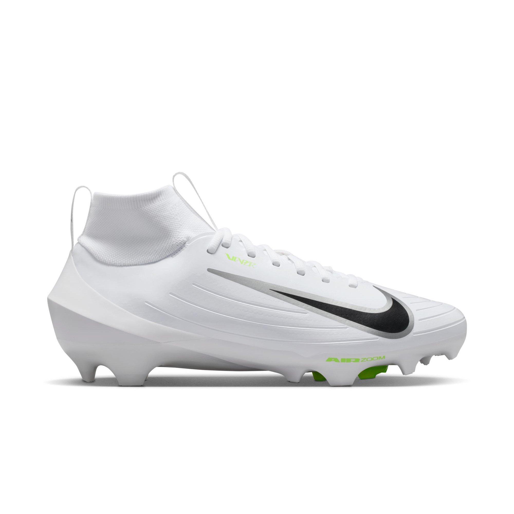 Nike Vapor Pro 1 "White/Metallic Silver/Volt Ice" Men's Football Cleat - WHITE/SILVER Thumbnail View 1