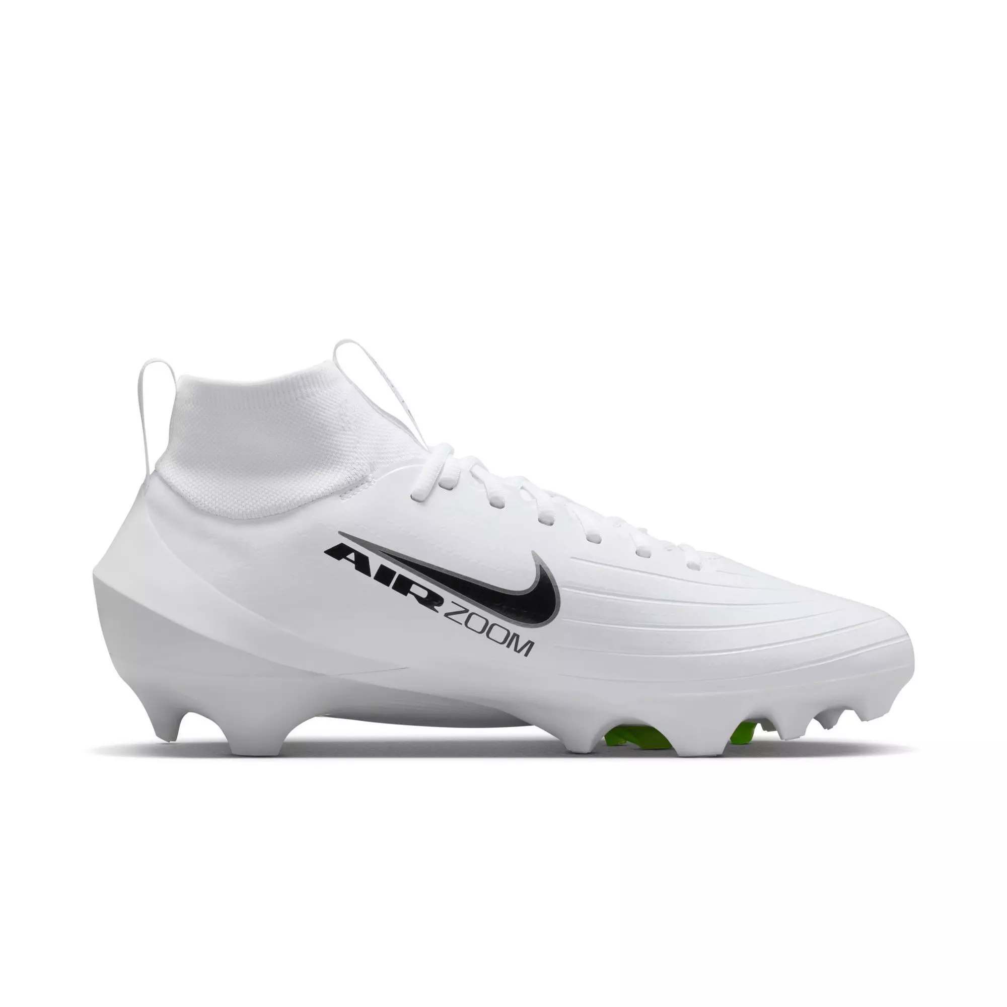 Nike Vapor Pro 1 "White/Metallic Silver/Volt Ice" Men's Football Cleat - WHITE/SILVER