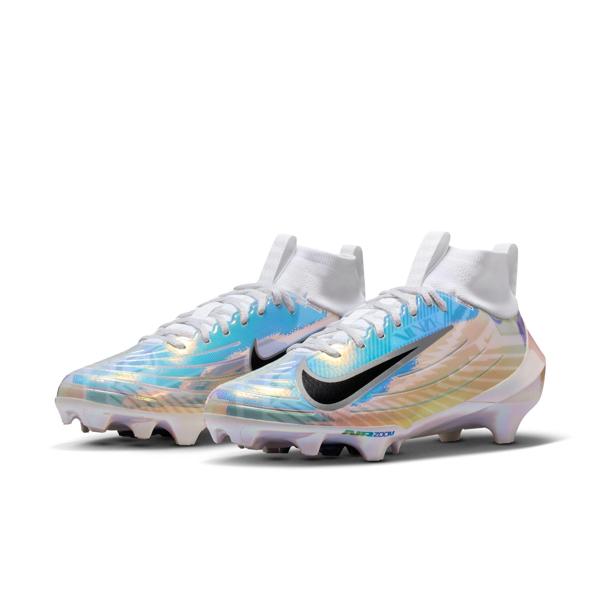 Nike Vapor Pro 1 "White/Black/Metallic Silver" Men's Football Cleat - WHITE/BLACK Thumbnail View 5