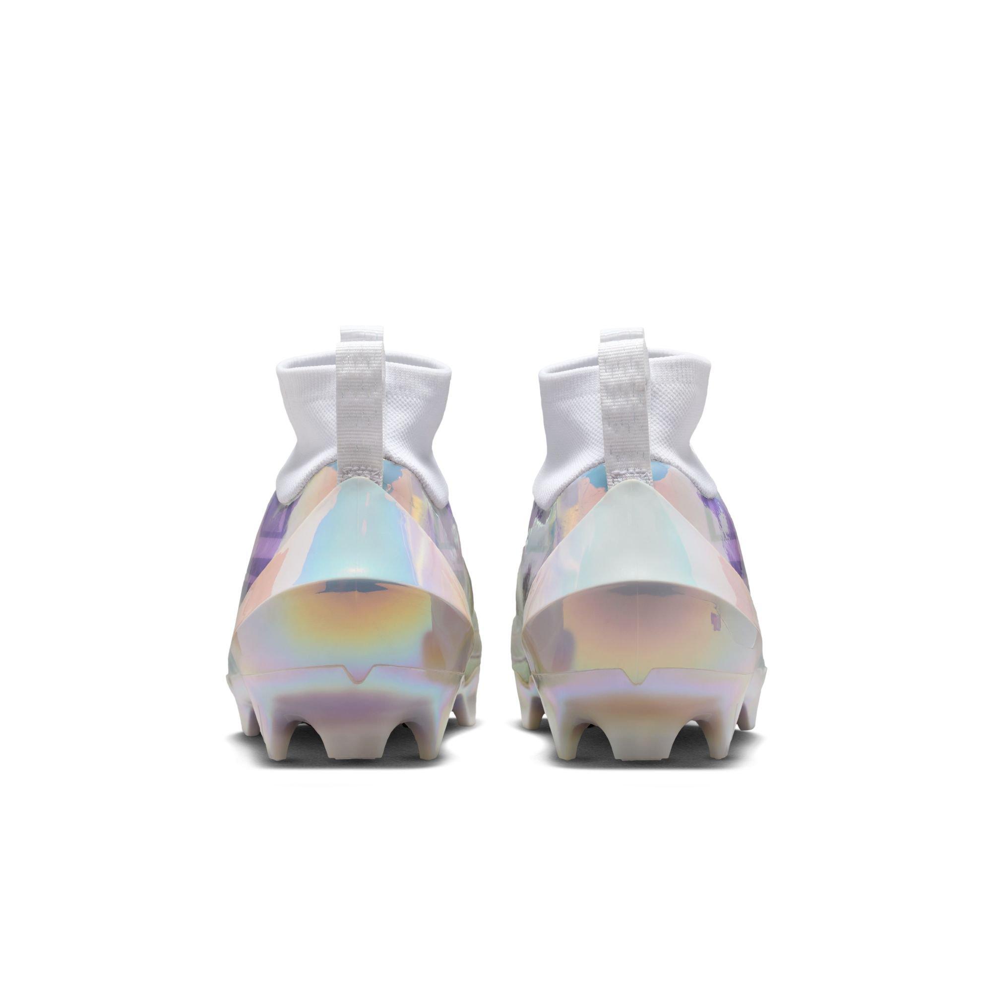 Nike Vapor Pro 1 "White/Black/Metallic Silver" Men's Football Cleat - WHITE/BLACK Thumbnail View 7