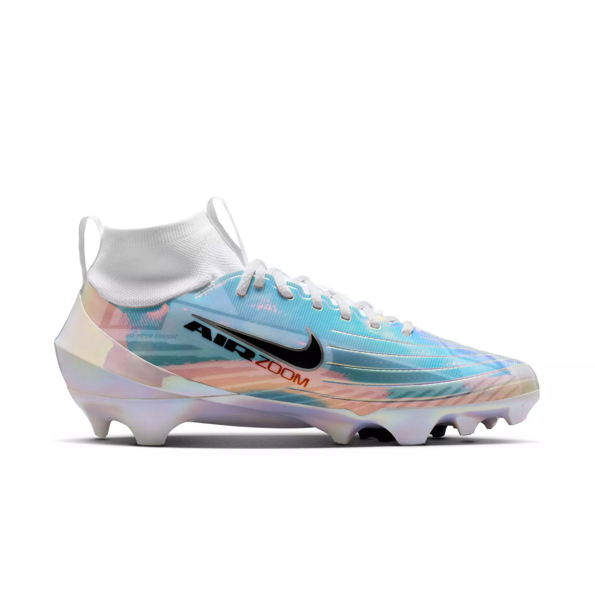 Nike Vapor Pro 1 "White/Black/Metallic Silver" Men's Football Cleat - WHITE/BLACK