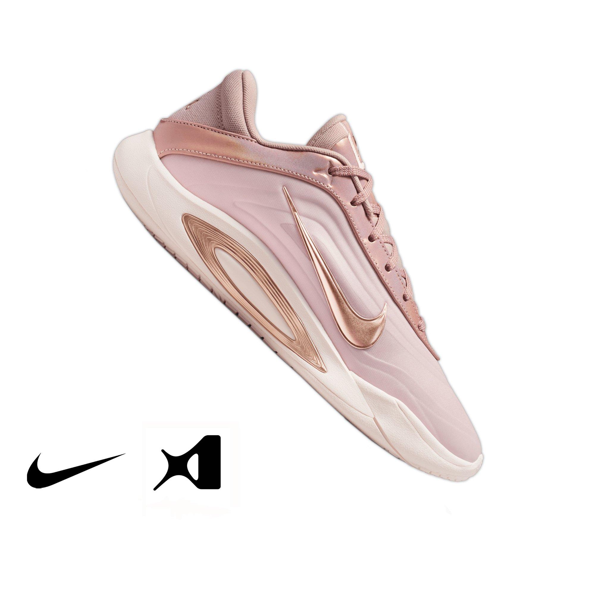 Nike A'One "Stone Mauve" Basketball Shoe - STONE MAUVE/RED BRONZE/SILT RED Thumbnail View 1