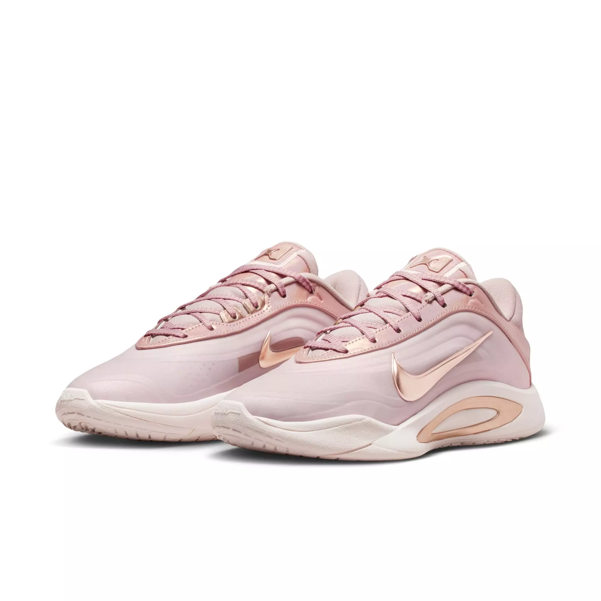 Nike A'One "Stone Mauve" Basketball Shoe - STONE MAUVE/RED BRONZE/SILT RED
