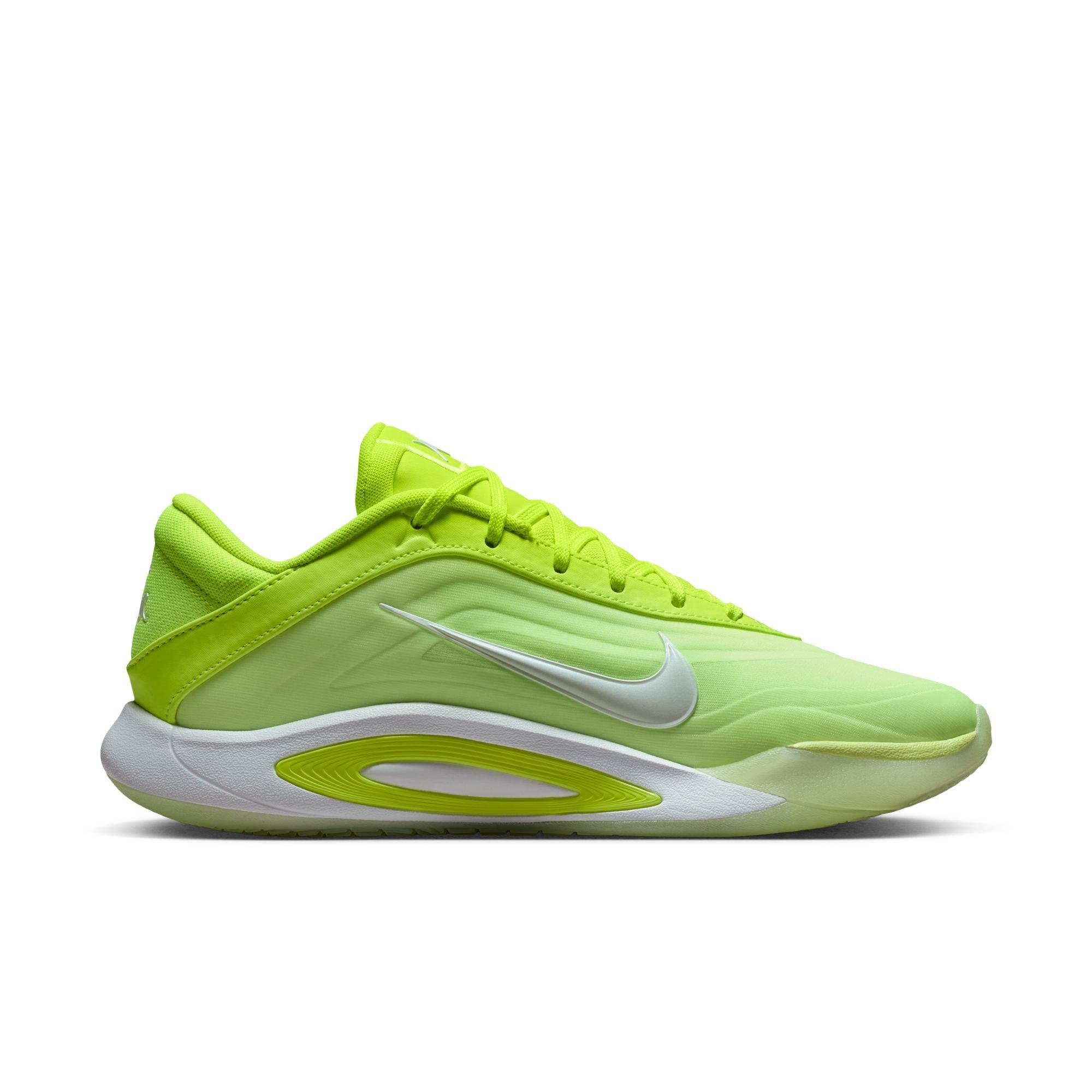 Nike A'One "Volt" Basketball Shoe - VOLT/WHITE Thumbnail View 2
