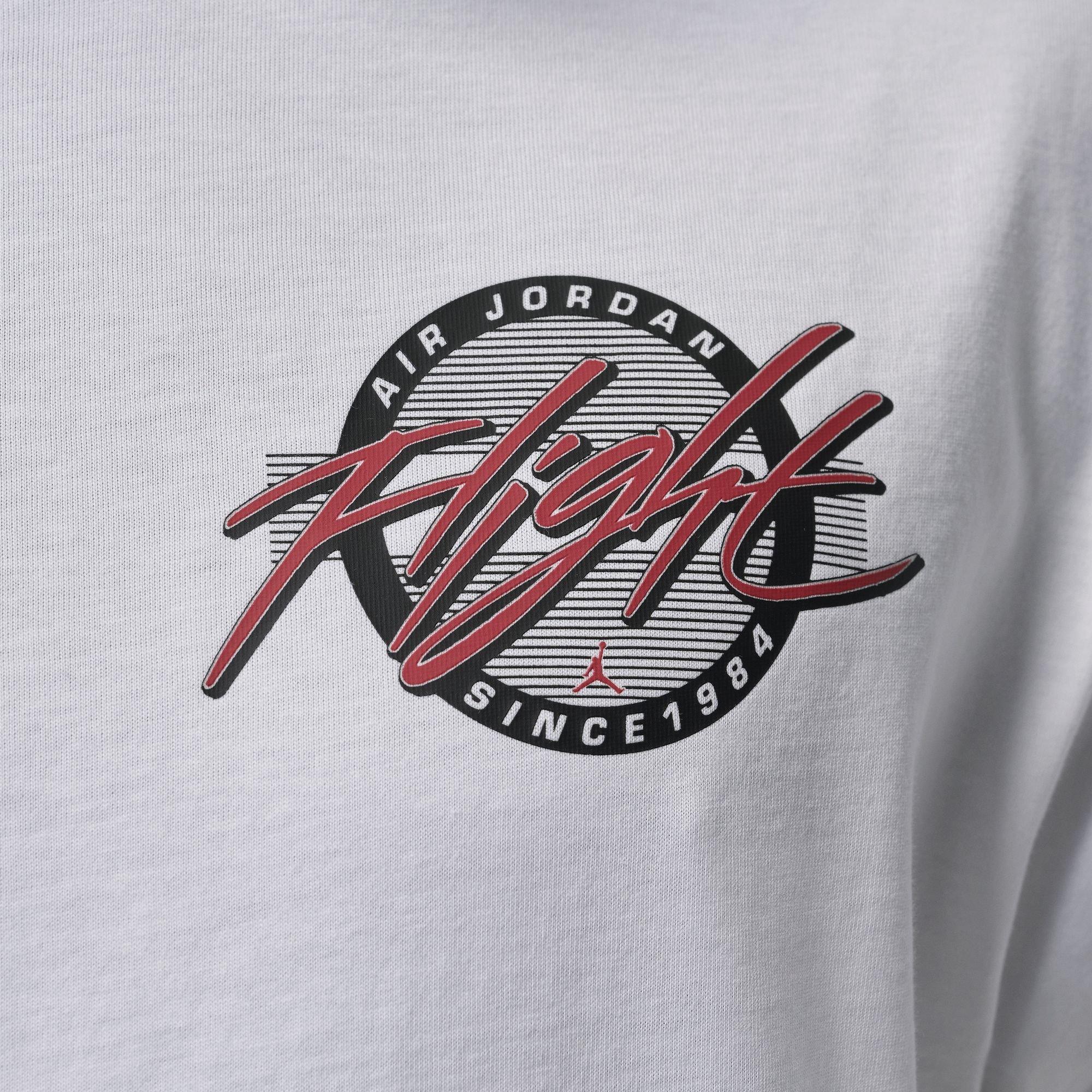 Jordan Men's Flight Logo Tee - WHITE Thumbnail View 4