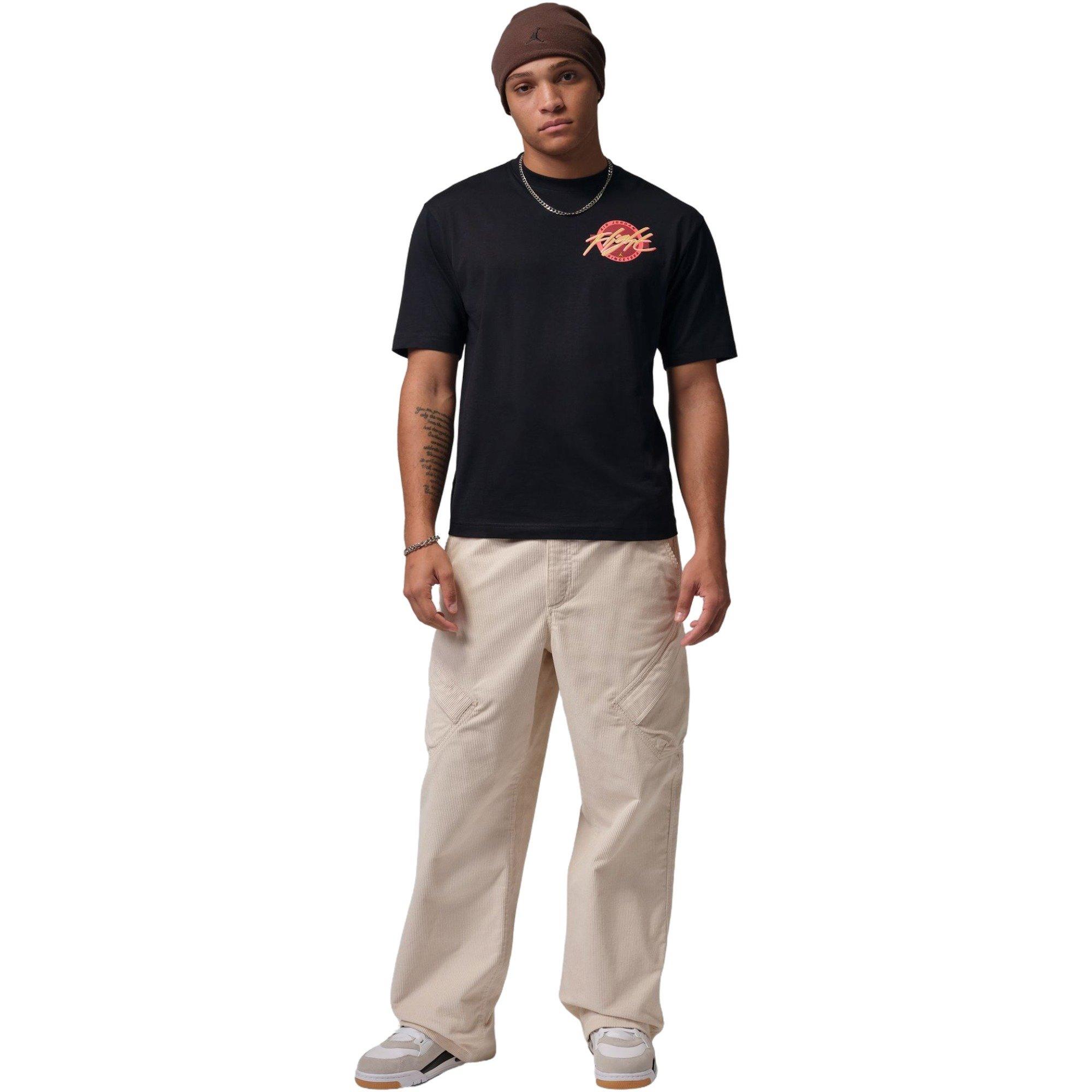 Jordan Men's Flight Logo Tee-Black - BLACK Thumbnail View 5