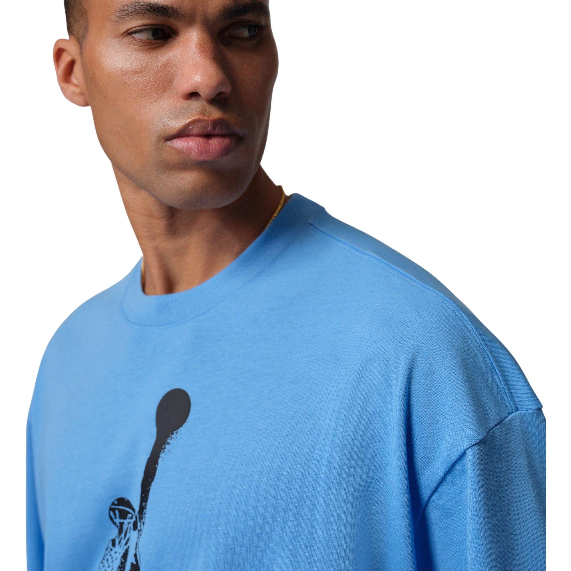 Jordan Men's Oversized Tee - Blue - BLUE Thumbnail View 3